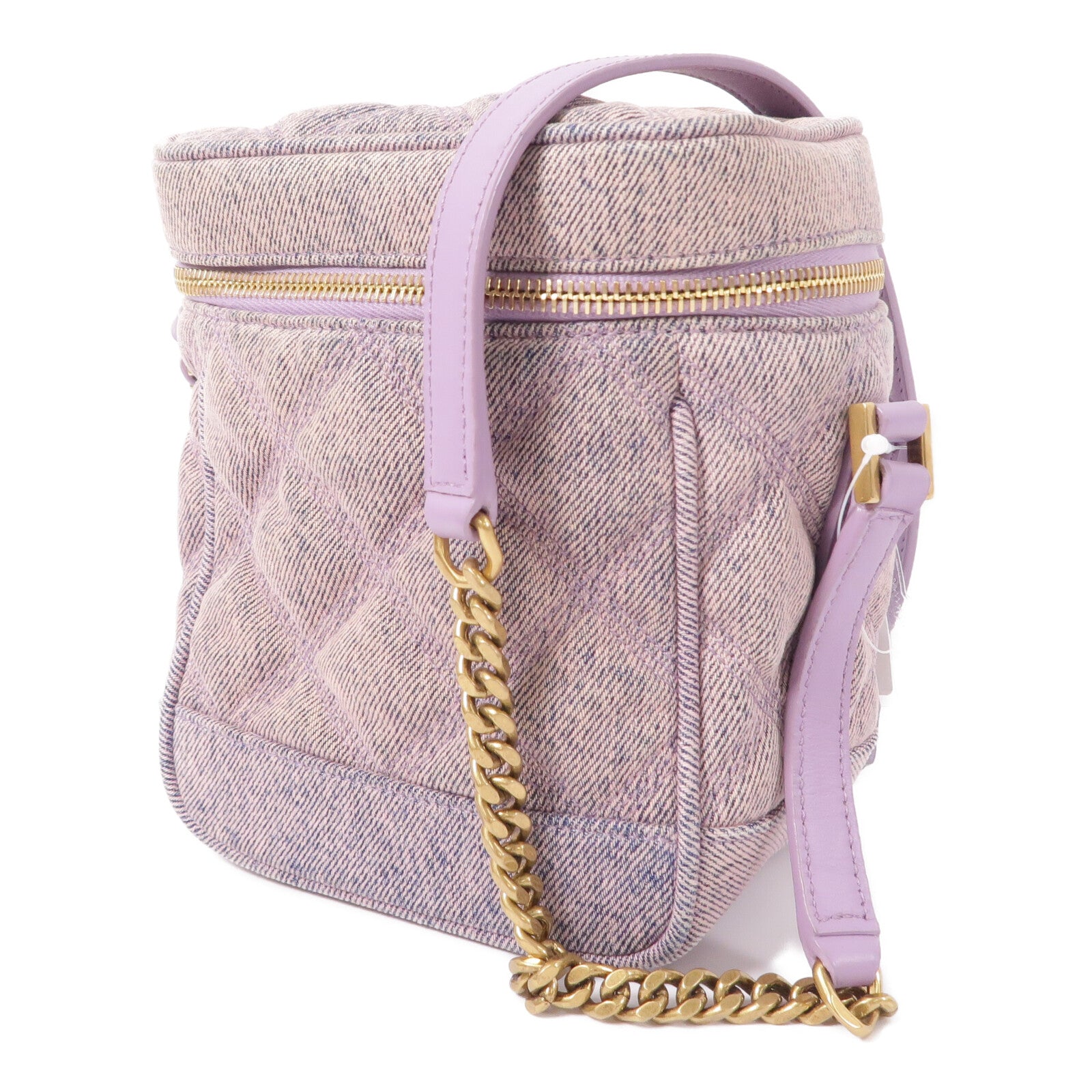 SAINT LAURENT 牛仔布Paris 80'S Vanity Bag鏈帶肩背袋