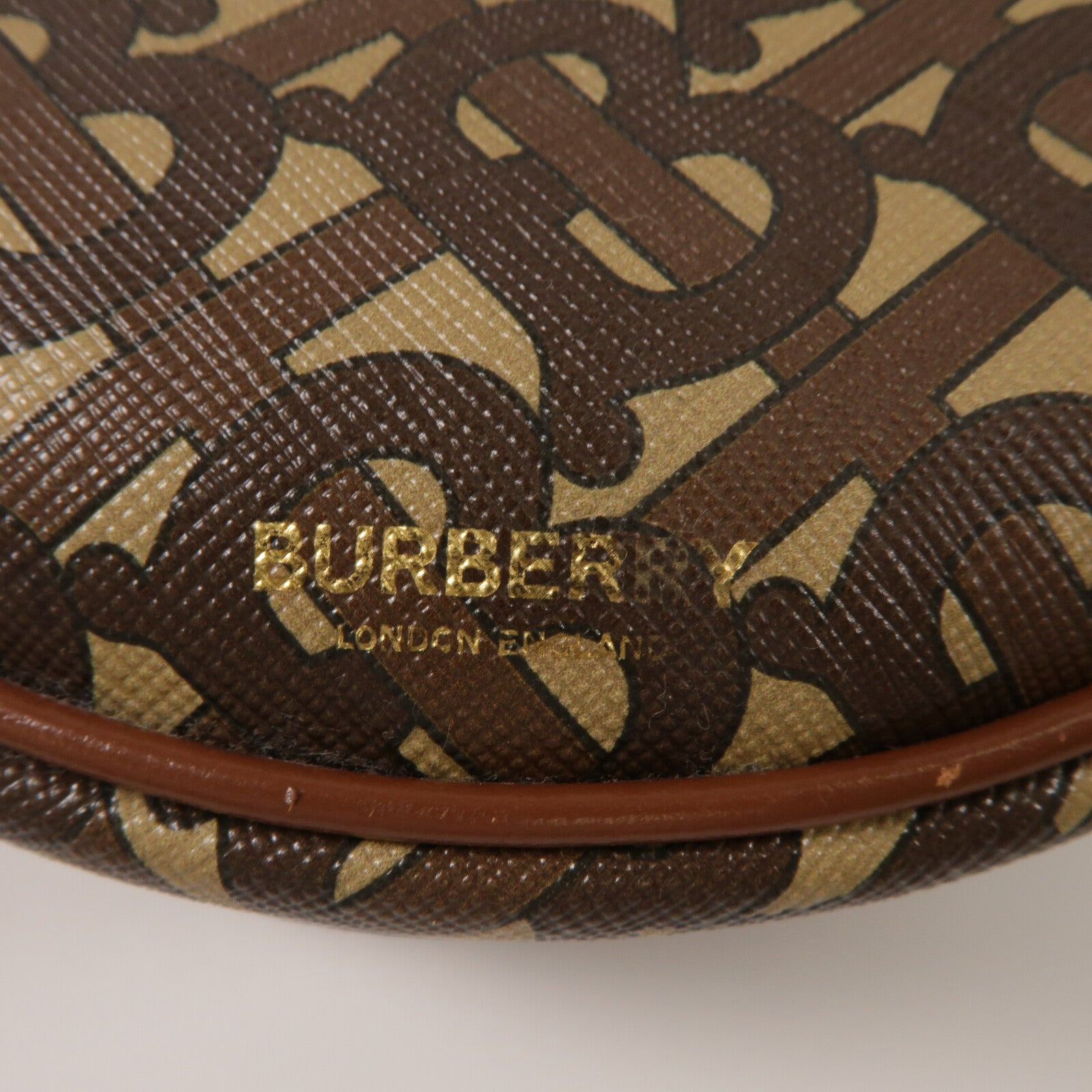 BURBERRY 塗層帆布/牛皮皮革Louise TB肩背袋