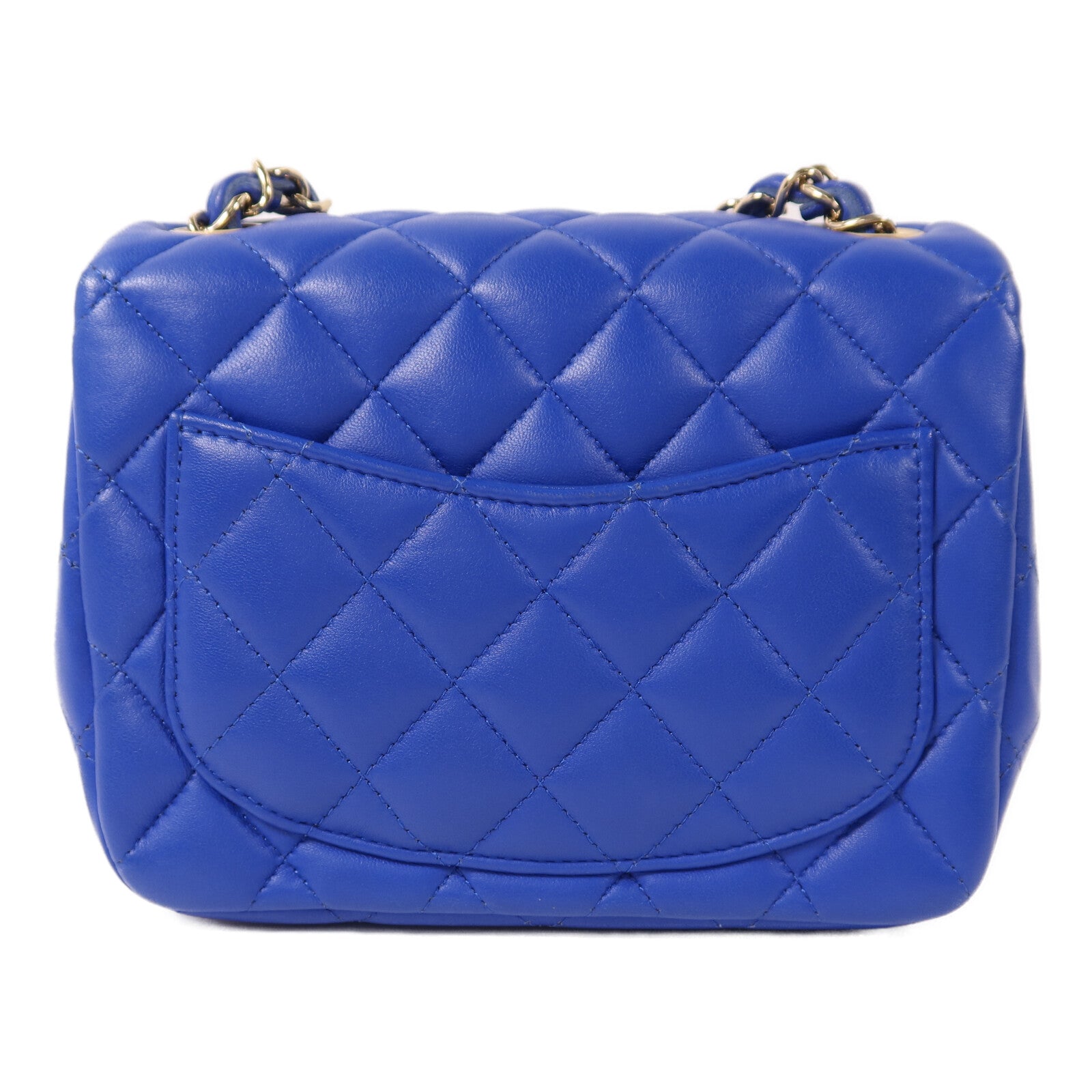 CHANEL 羊皮皮革Mini Classic 17金扣鏈帶肩背袋