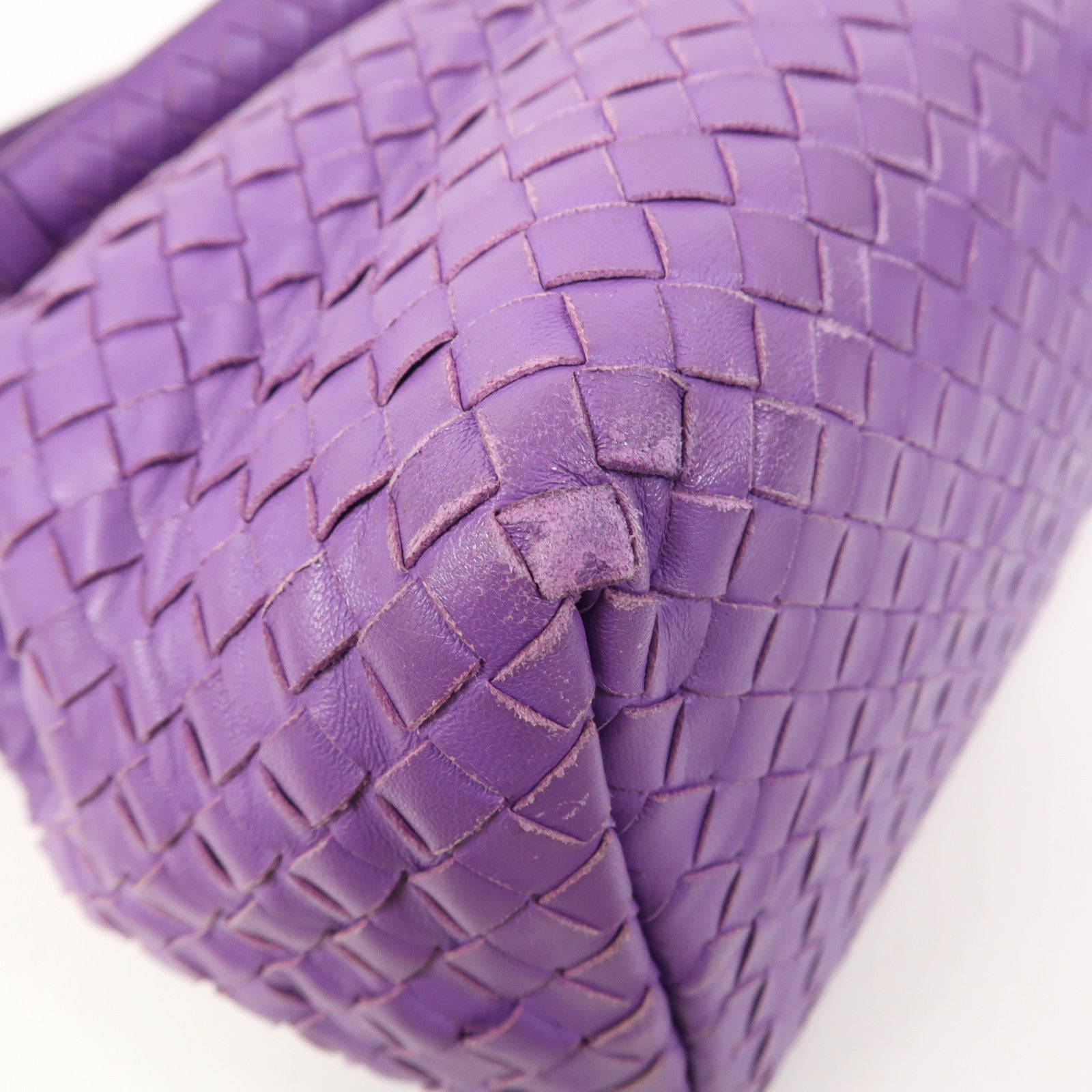 BOTTEGA VENETA 織紋皮革Shoulder Bag肩背袋紫色