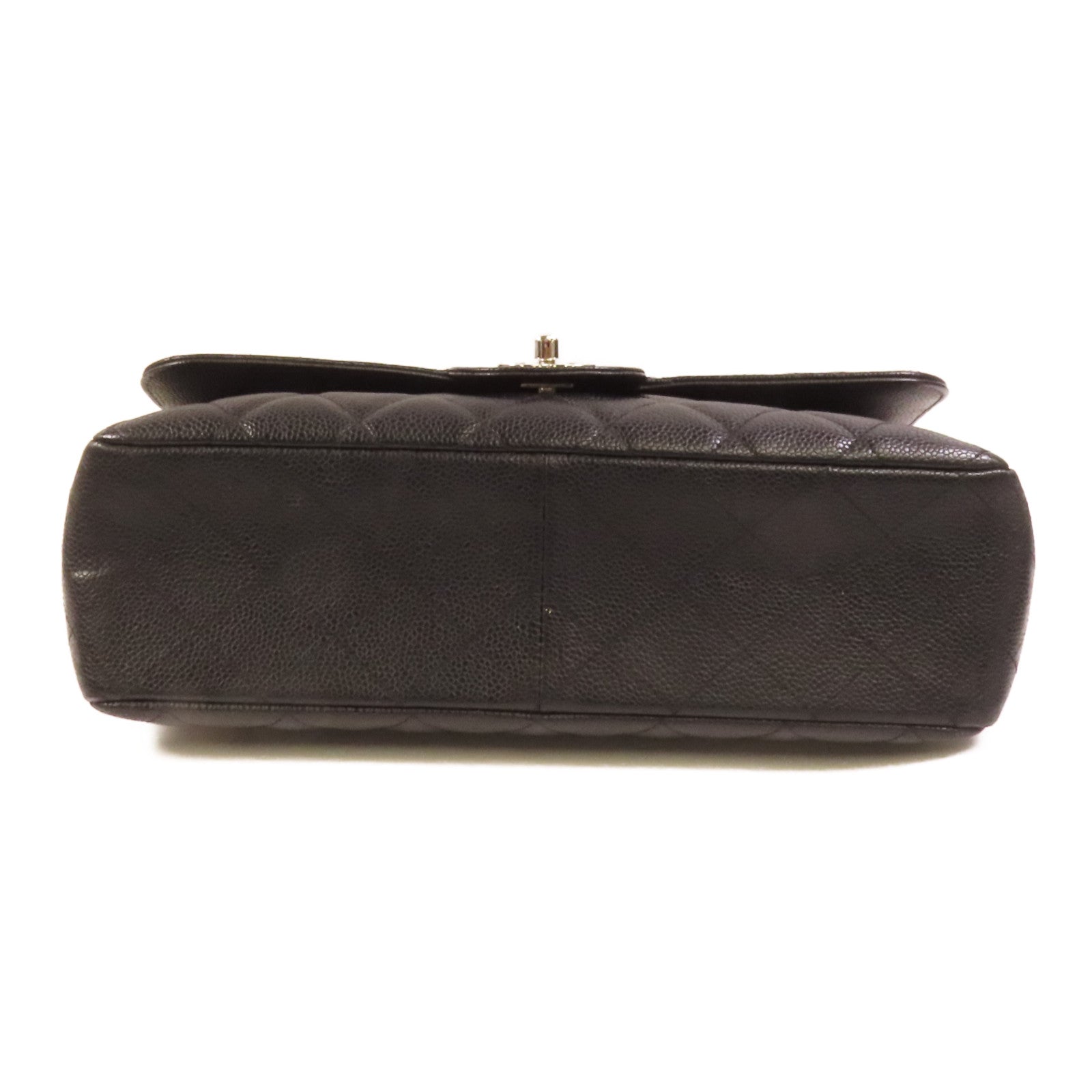 CHANEL 牛皮皮革Large Classic銀扣肩背袋