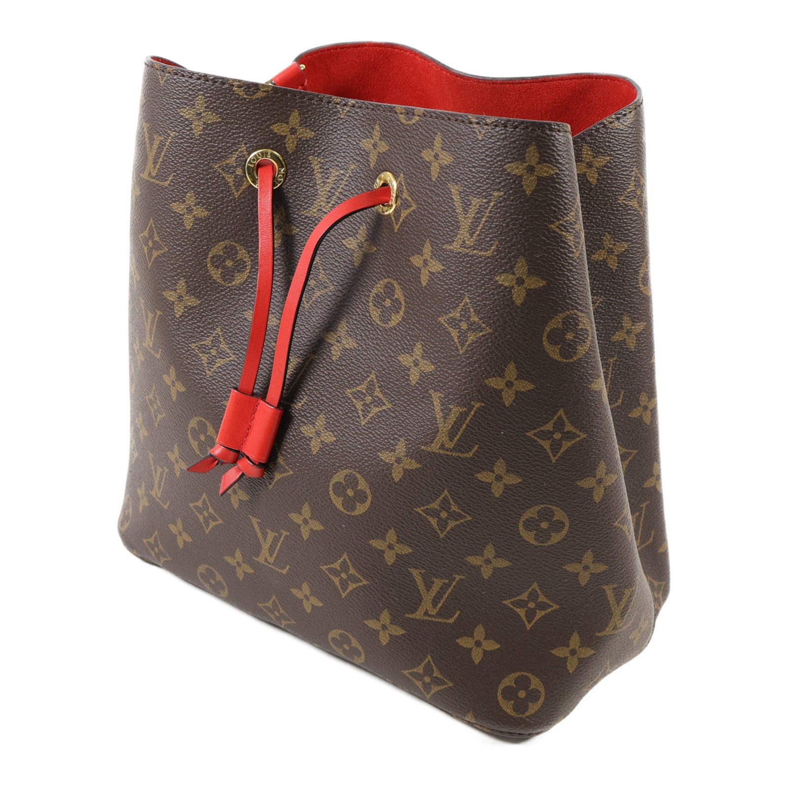 LOUIS VUITTON Monogram Neo Noe Bucket Bag金扣肩背袋Coquelicot