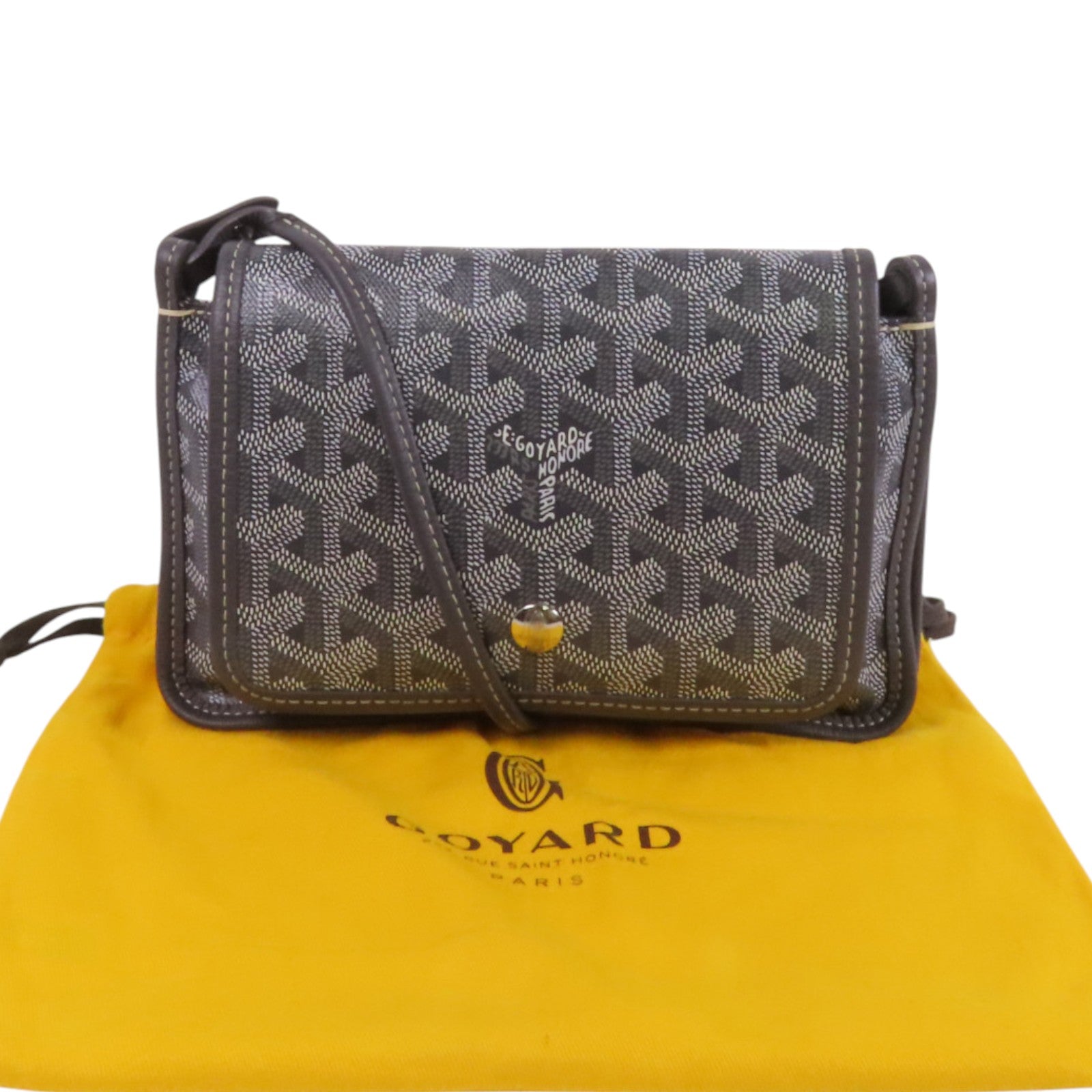 GOYARD 塗層帆布Plumet Pocket Wallet銀扣錢包肩背兩用袋
