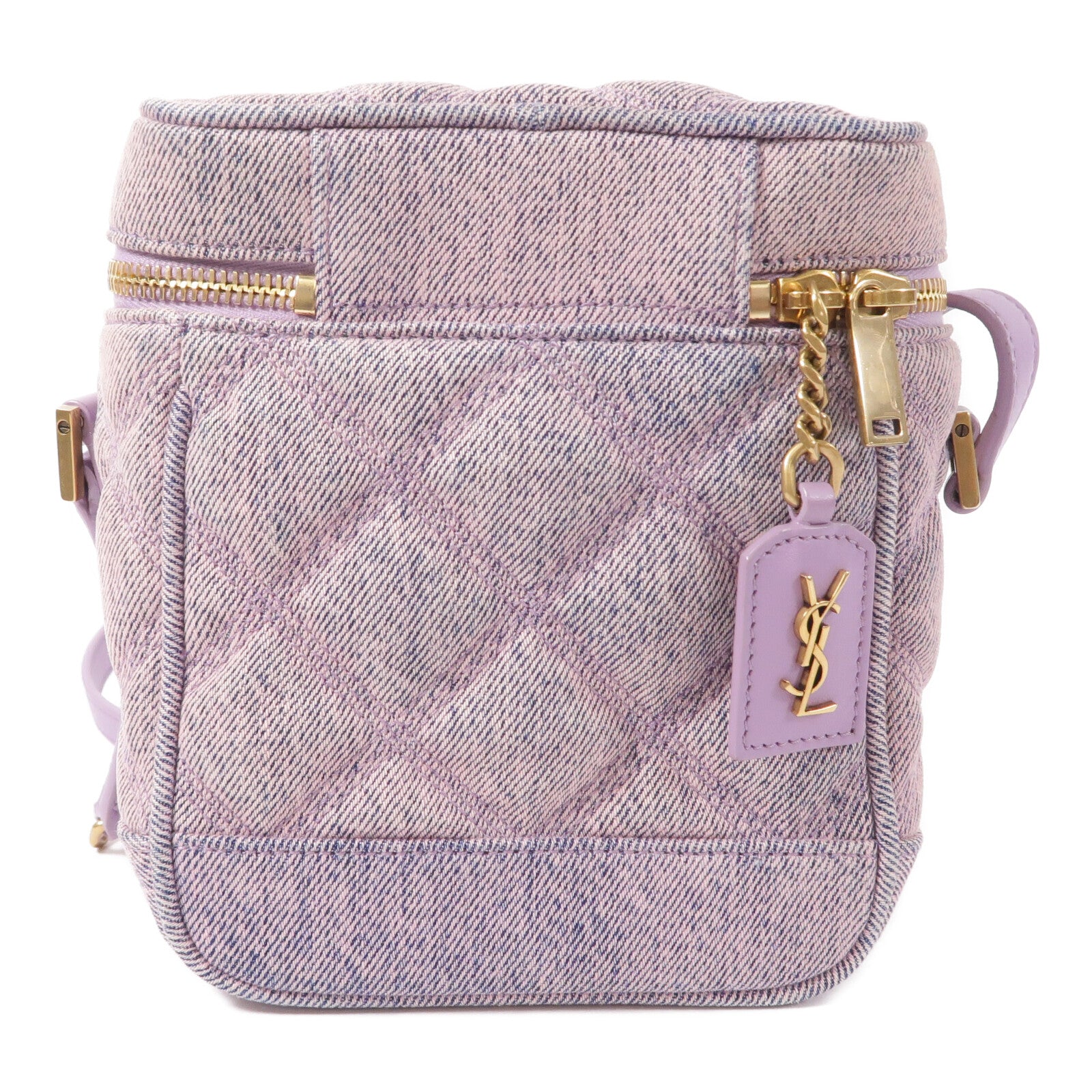 SAINT LAURENT 牛仔布Paris 80'S Vanity Bag鏈帶肩背袋