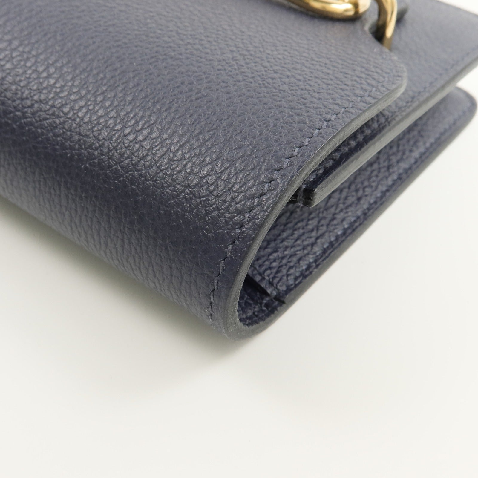 HERMES 【激減優惠】Evercolor皮革Roulis Slim Wallet錢包Bleu Nuit