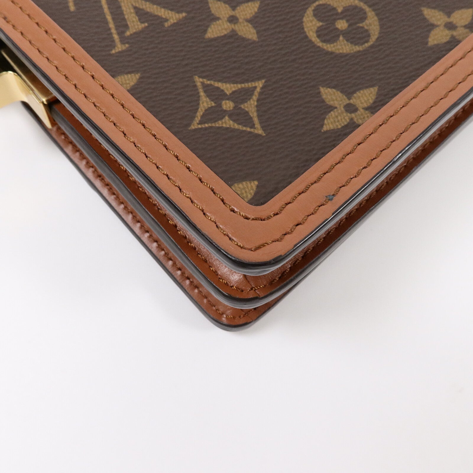 LOUIS VUITTON Monogram Reverse Dauphine East West手挽肩背兩用袋