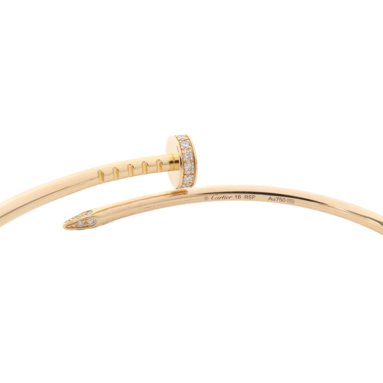 CARTIER 18K黃金Juste Un Clou手鐲Cartier#16