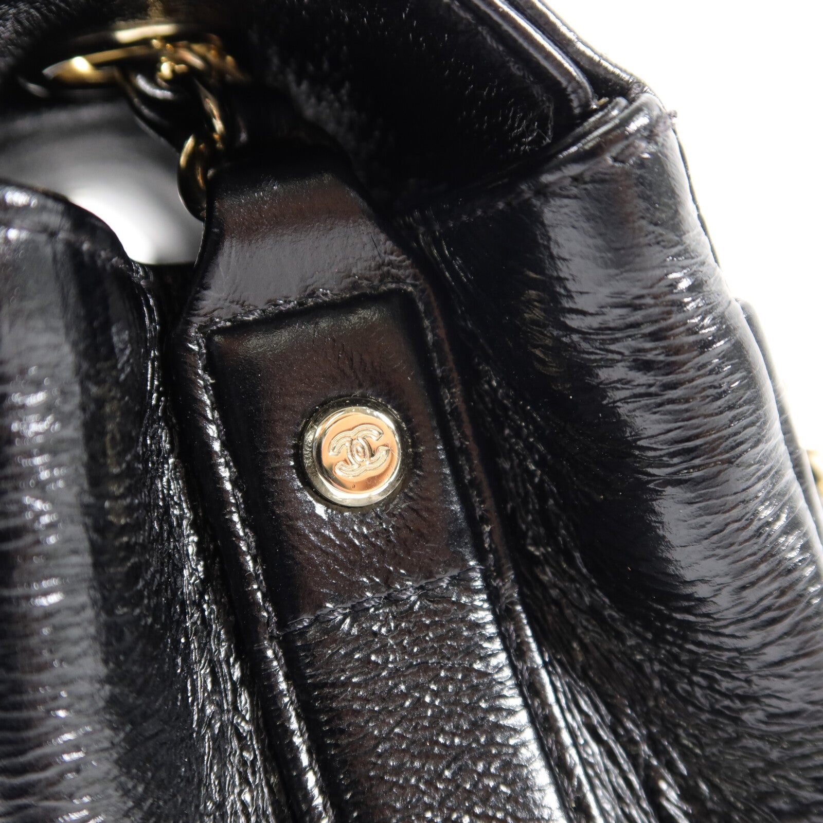 CHANEL 漆皮皮革Diana Flap鏈帶肩背袋