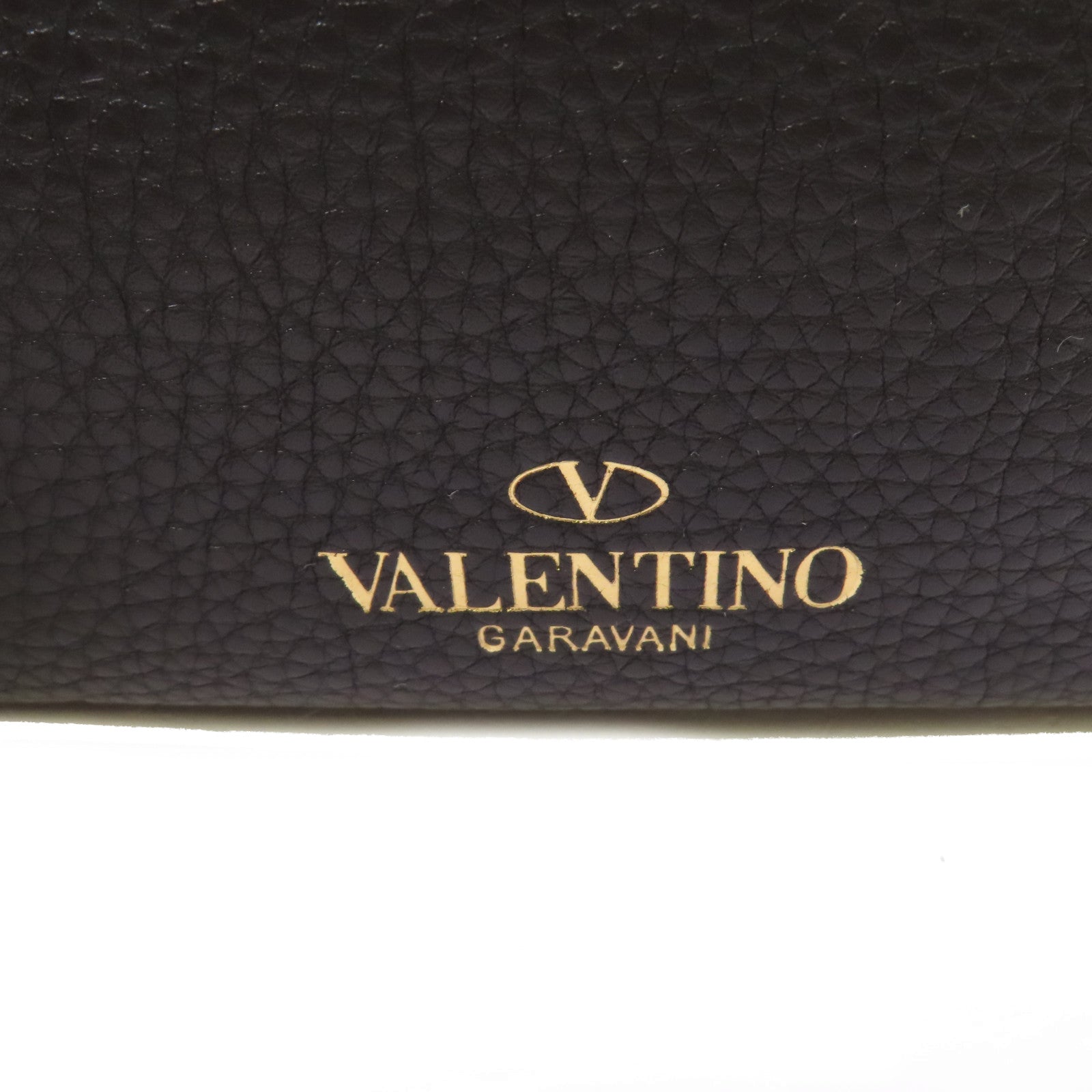 Valentino 牛皮皮革2Way Shoulder Bag金扣手挽肩背兩用袋黑色