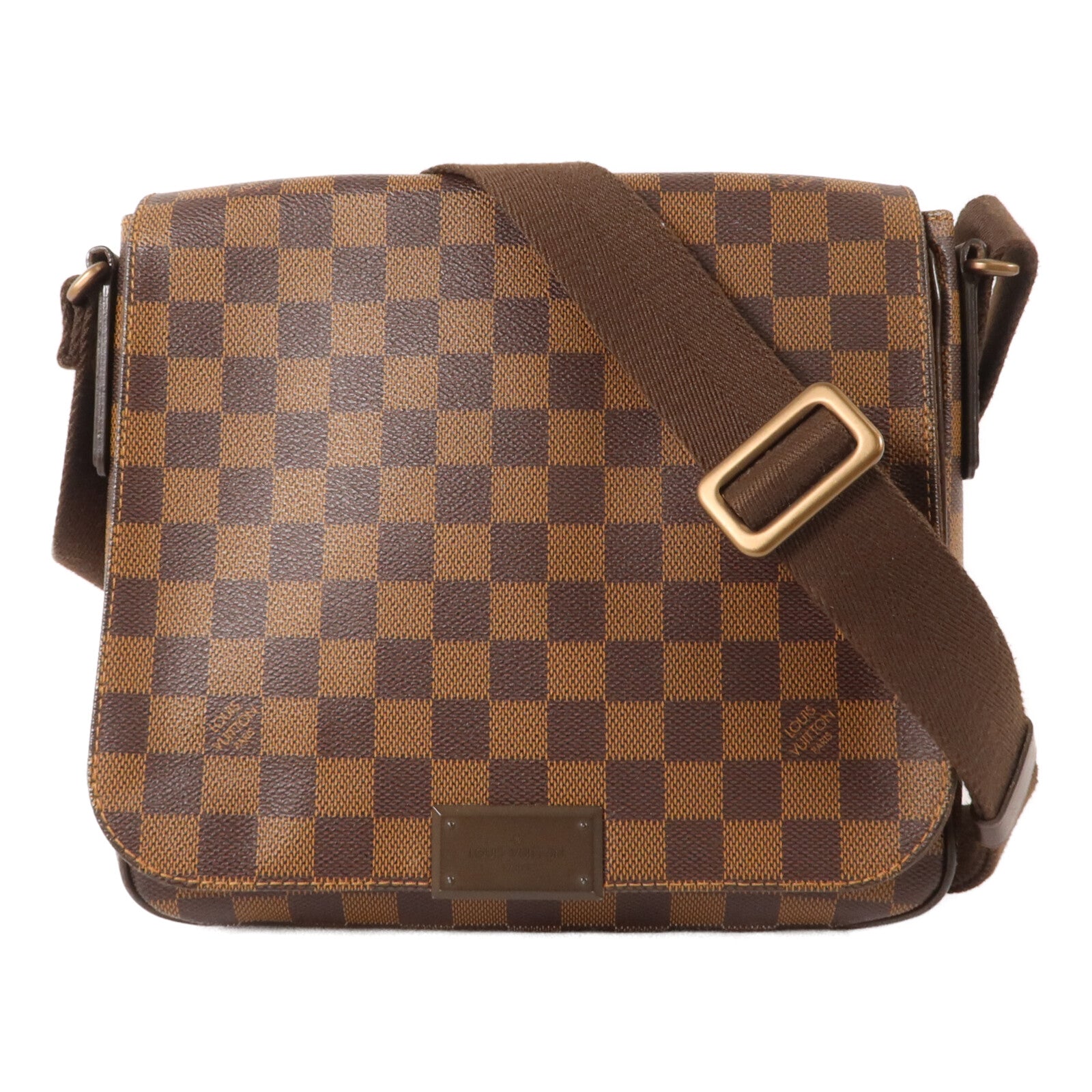 LOUIS VUITTON Damier District PM金扣肩背袋