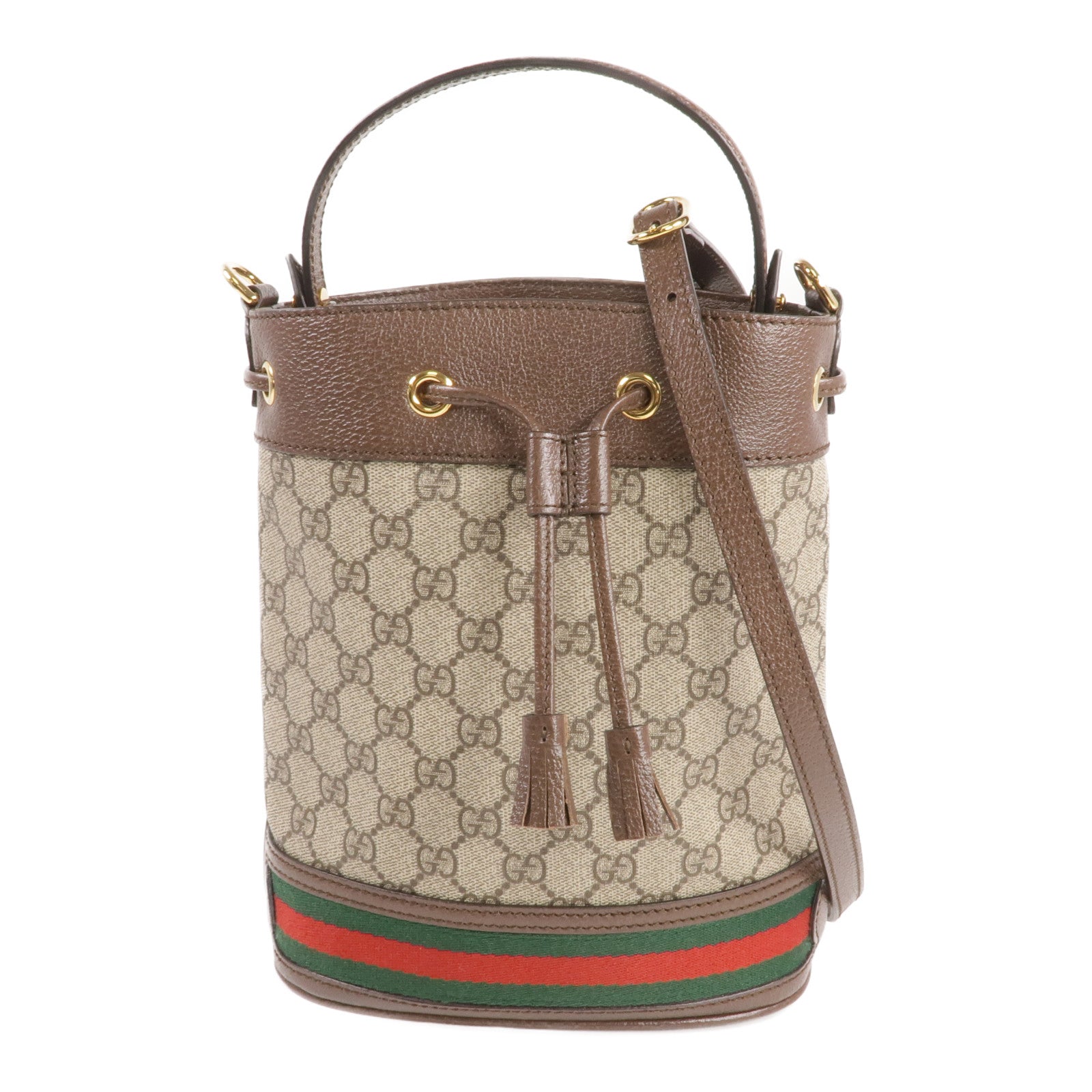 GUCCI 塗層帆布Ophidia GG Bucket金扣手挽肩背兩用袋