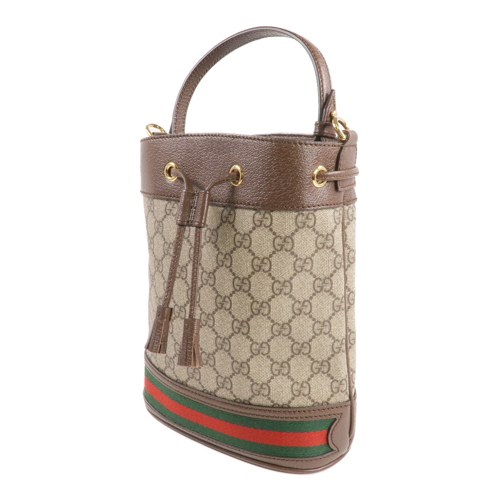 GUCCI 塗層帆布Ophidia GG Bucket金扣手挽肩背兩用袋