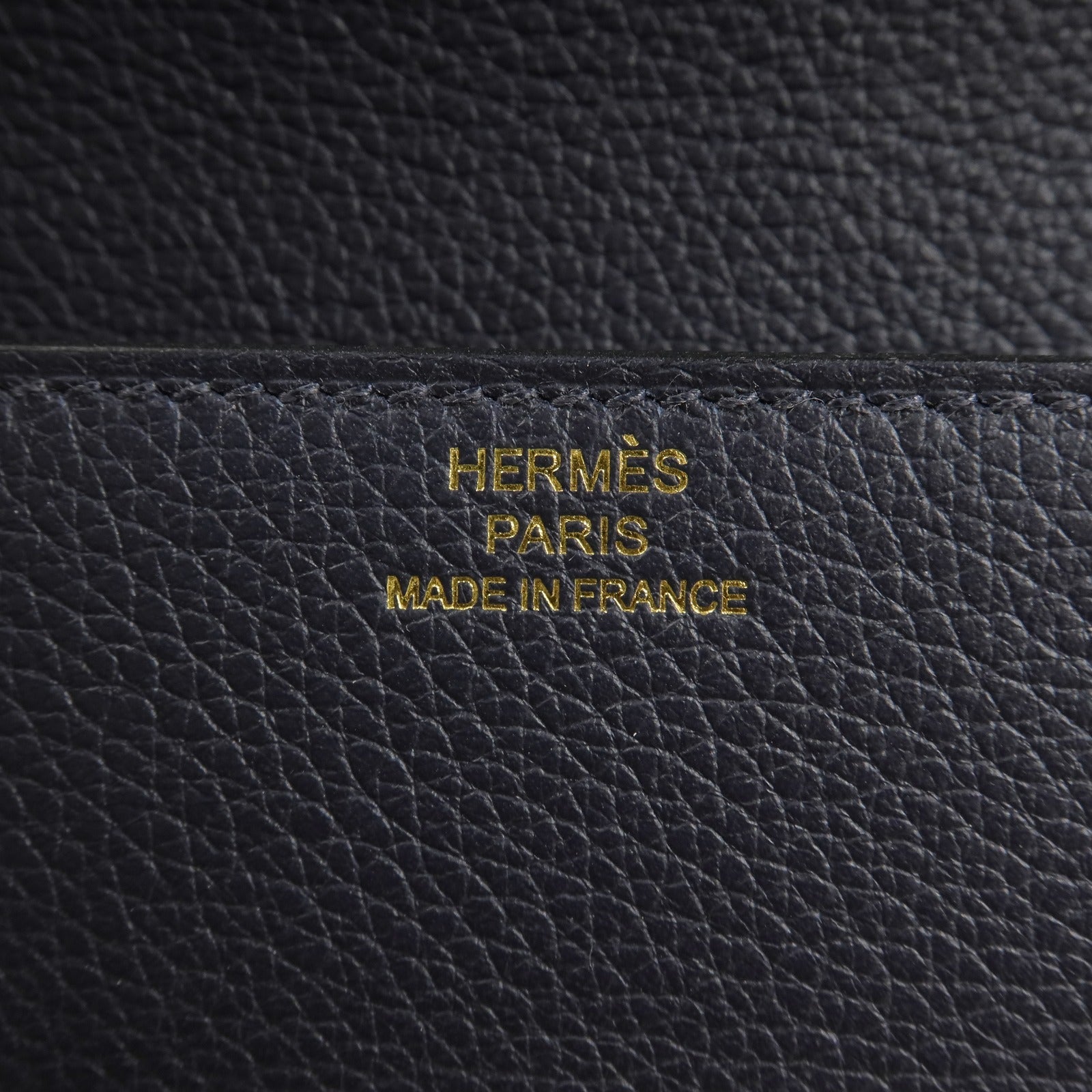 HERMES 【激減優惠】Evercolor皮革Roulis Slim Wallet錢包Bleu Nuit