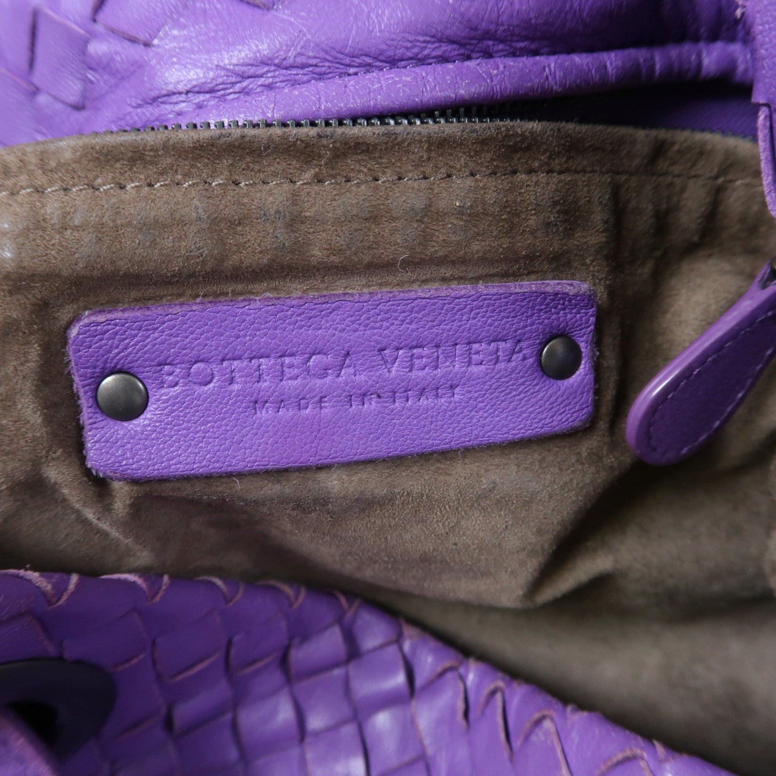 BOTTEGA VENETA 織紋皮革Shoulder Bag肩背袋紫色
