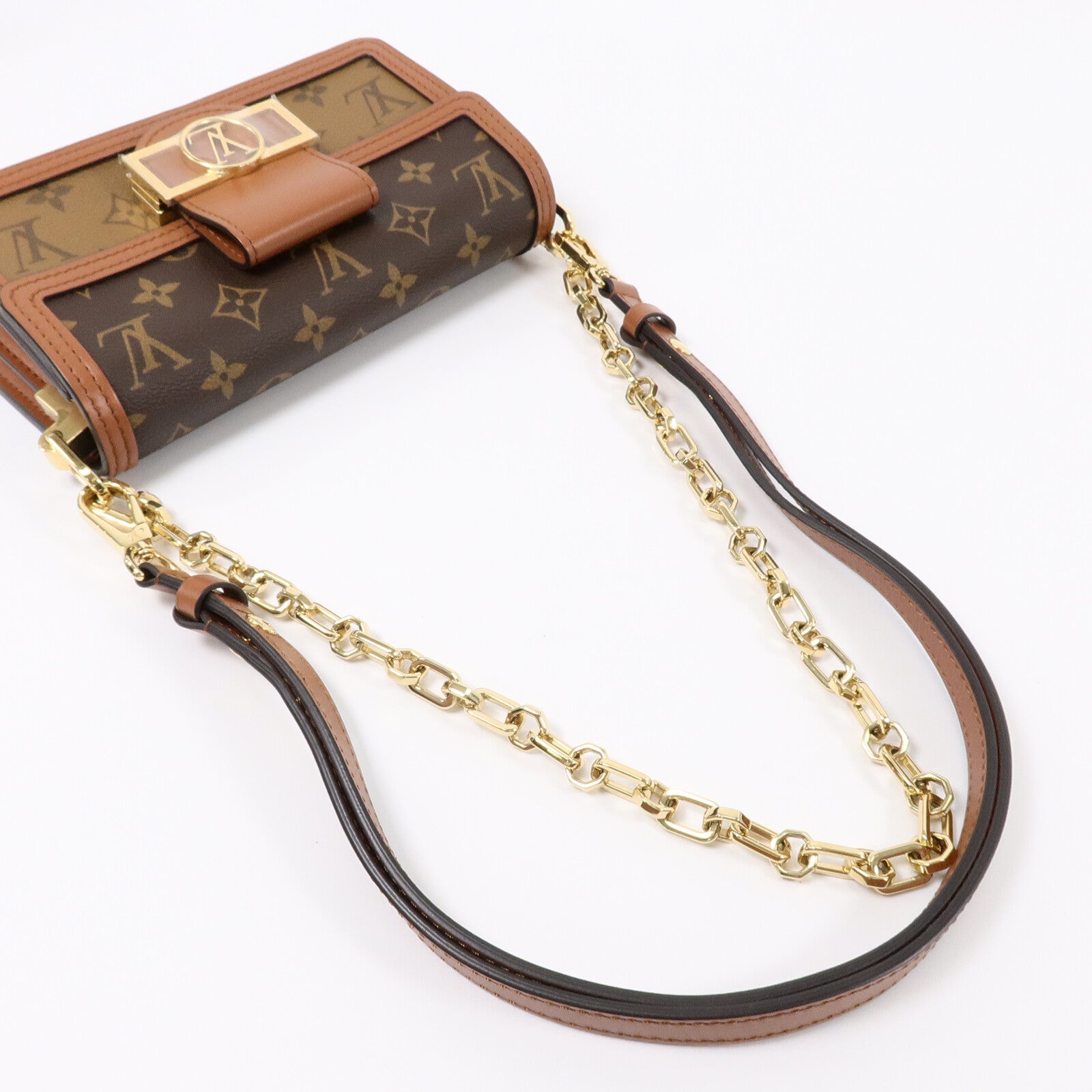 LOUIS VUITTON Monogram Reverse Dauphine East West手挽肩背兩用袋