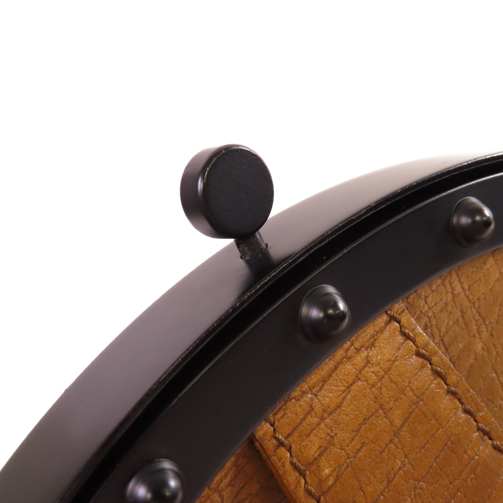 GUCCI 牛皮皮革Bamboo Handbag手挽袋啡色/黑色