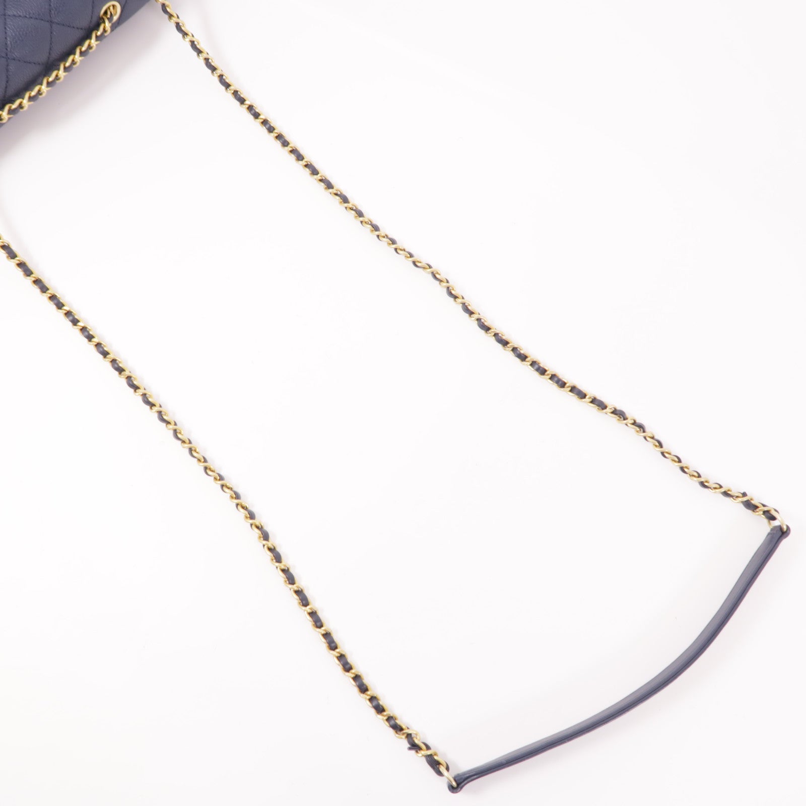 CHANEL 牛皮皮革Chain Shoulder金扣鏈帶肩背袋