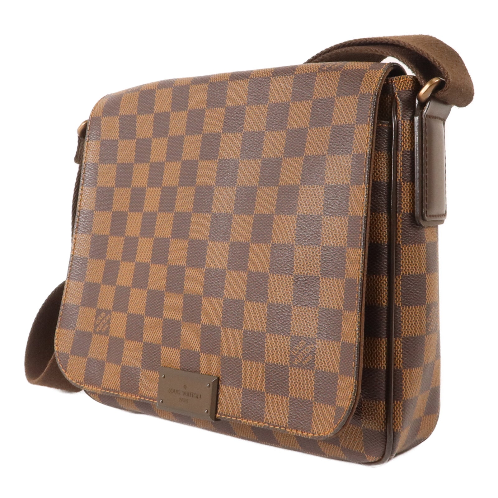 LOUIS VUITTON Damier District PM金扣肩背袋