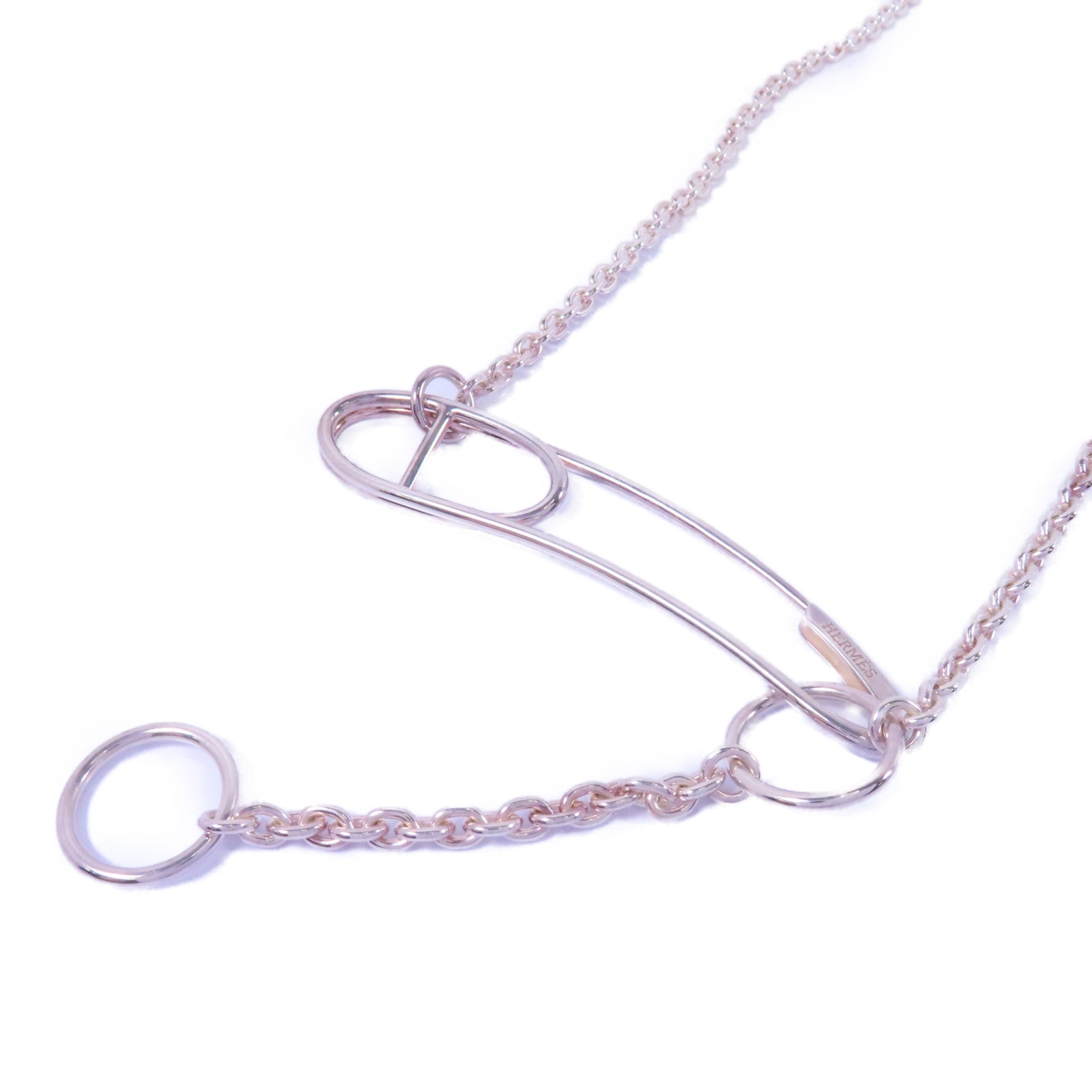 HERMES 925純銀Punk Anchor Chain Necklace 168cm項鍊