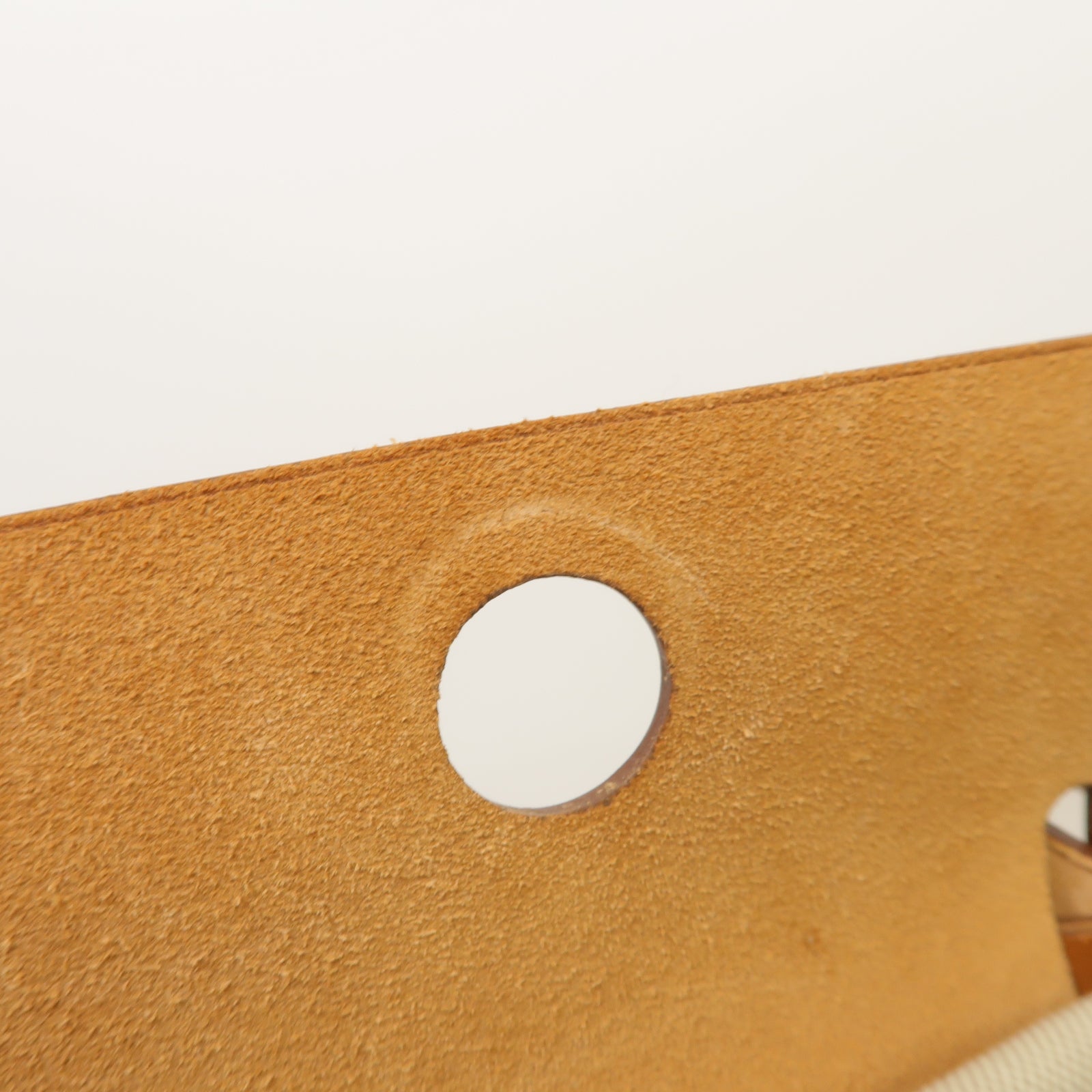 HERMES 帆布Herbag PM 2 Way Shoulder Bag 金扣手挽肩背兩用袋Beton/馬鞍皮駝色