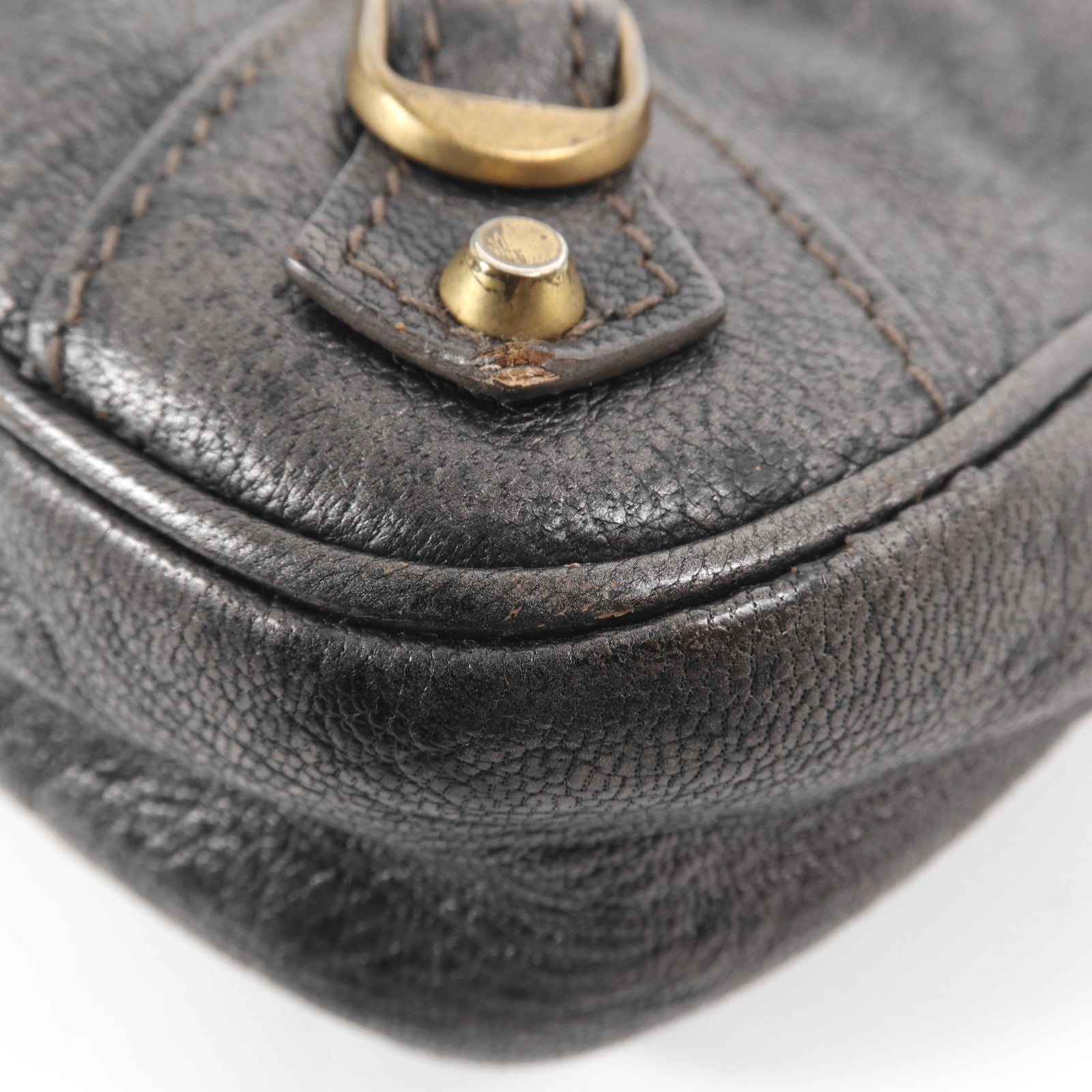 BALENCIAGA 羊皮皮革Classic Hip金扣肩背袋