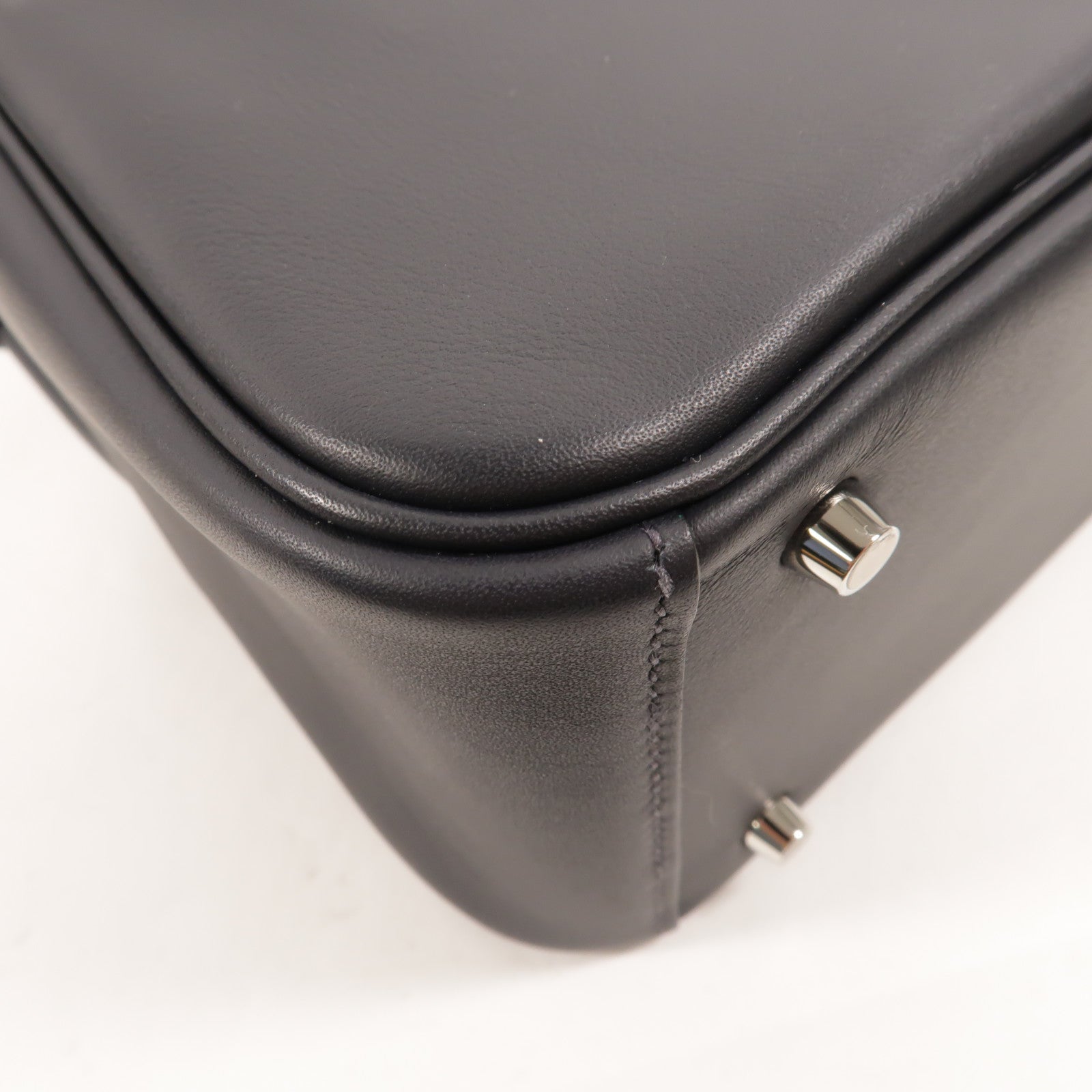 HERMES Swift皮革Mini Lindy金扣手挽肩背兩用袋Caban/Vert Vertigo