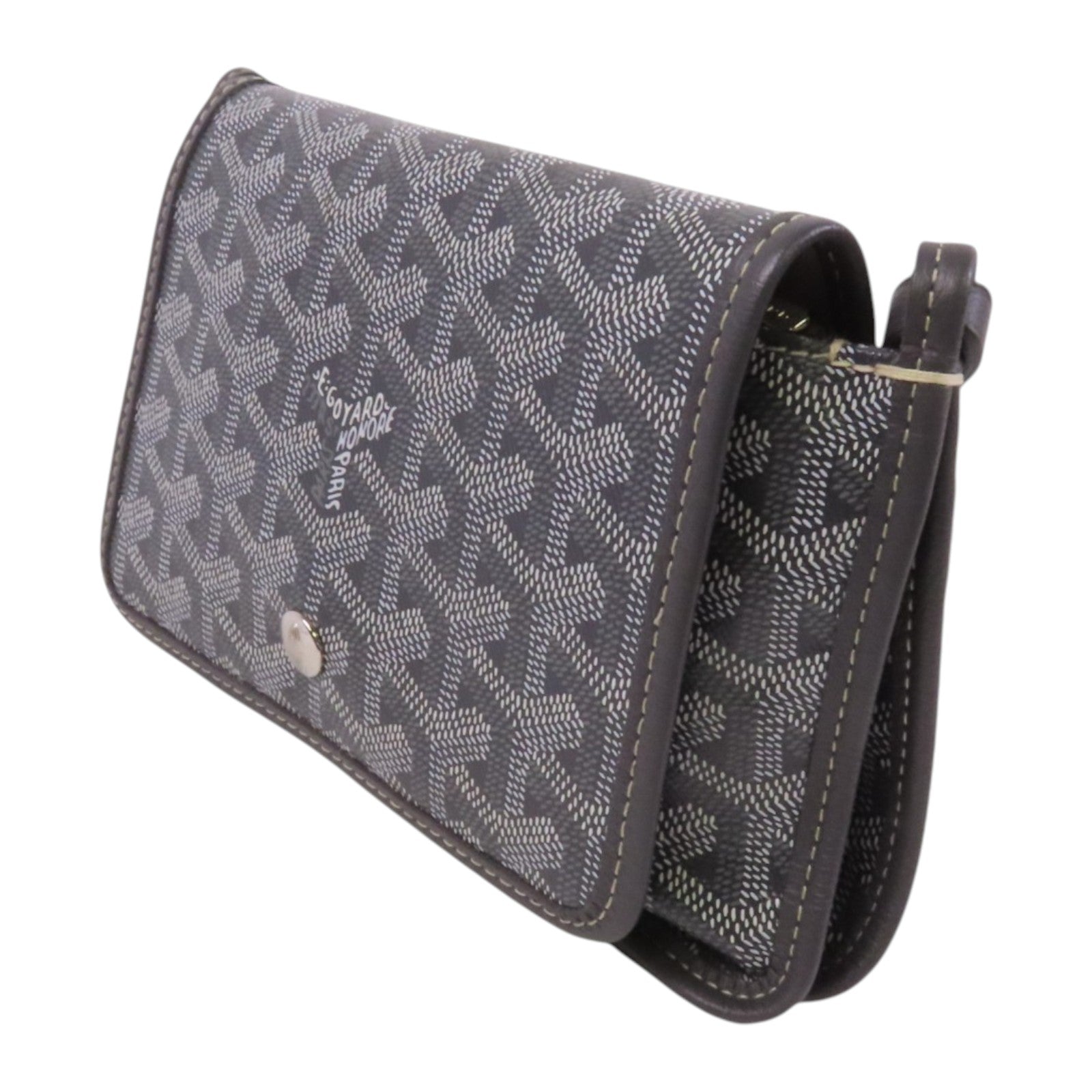 GOYARD 塗層帆布Plumet Pocket Wallet銀扣錢包肩背兩用袋