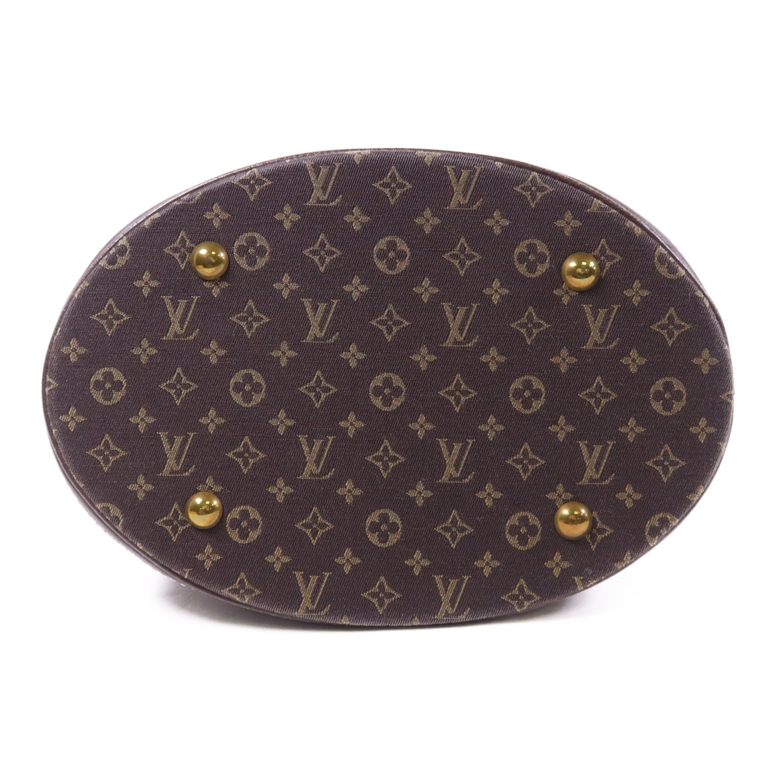 LOUIS VUITTON Monogram Mini Lin Bucket PM金扣肩背袋