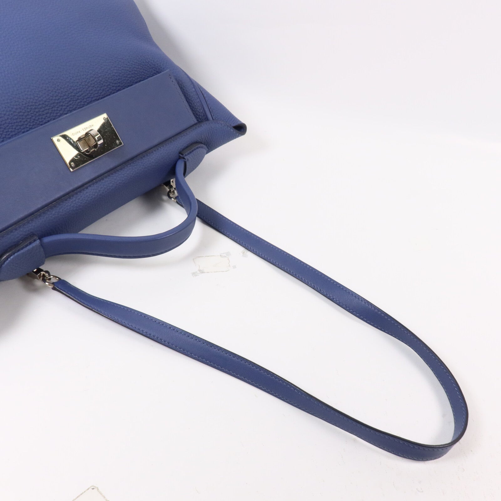 HERMES Togo皮革24/24 29cm手挽肩背兩用袋Bleu Brighton