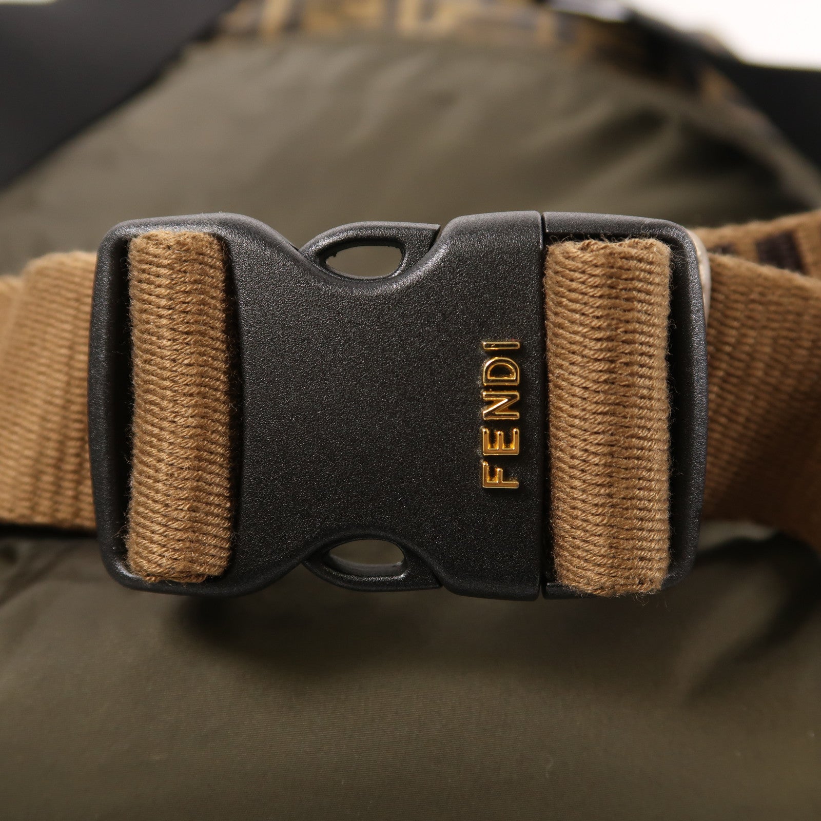 FENDI Waist Bag Backpack Nylon Brown