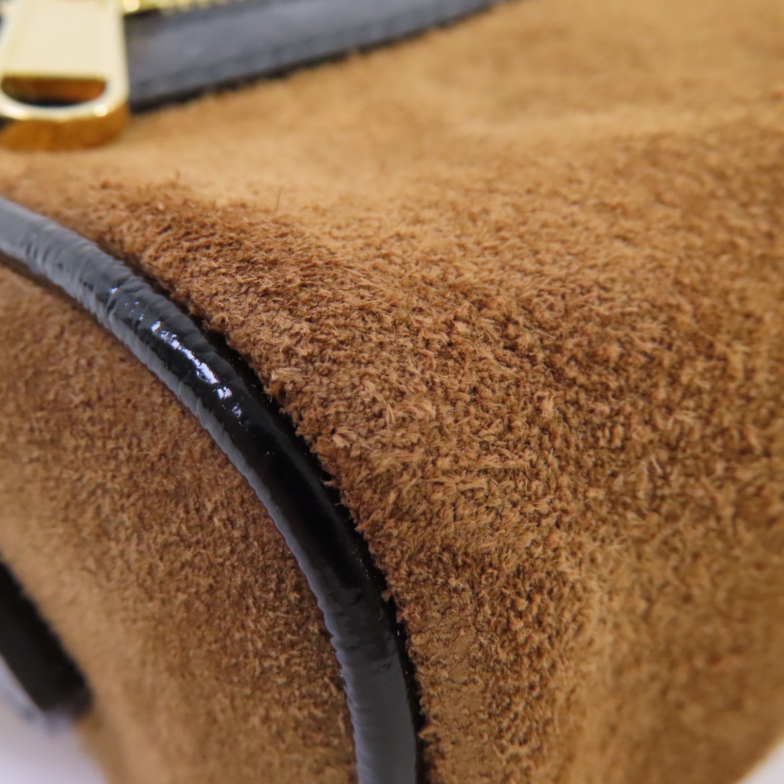GUCCI 【激減優惠】麂皮皮革Sherry Ophidia Shoulder Bag 金扣肩背袋啡色/黑色