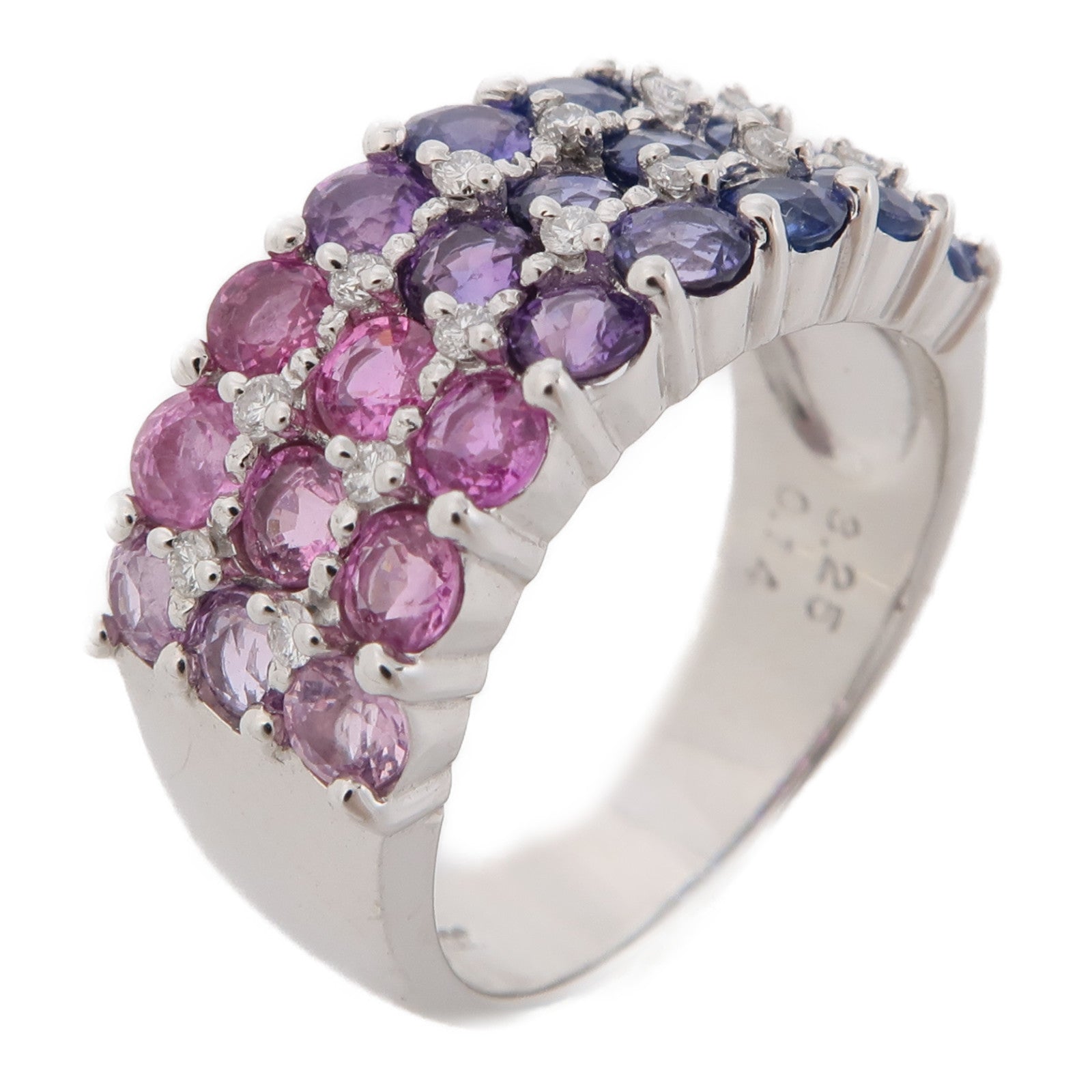 JEWELRY Sapphire Diamond Ring PT900 Platinum US#6.5