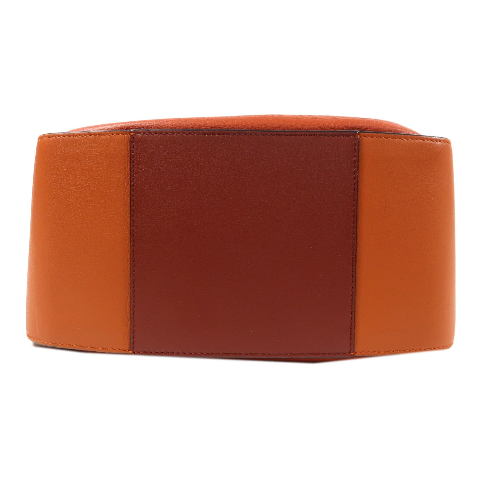 LOEWE 牛皮皮革Hammock金扣手挽肩背兩用袋棕色