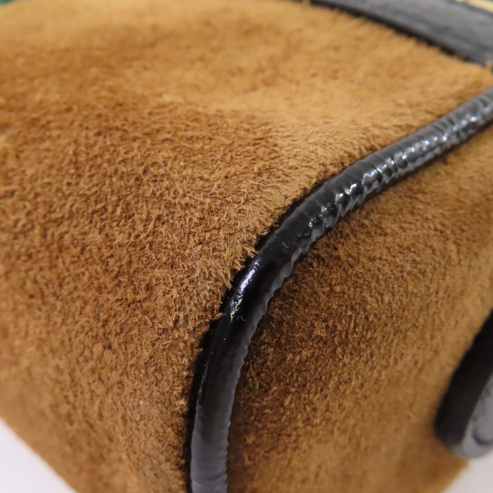 GUCCI 【激減優惠】麂皮皮革Sherry Ophidia Shoulder Bag 金扣肩背袋啡色/黑色