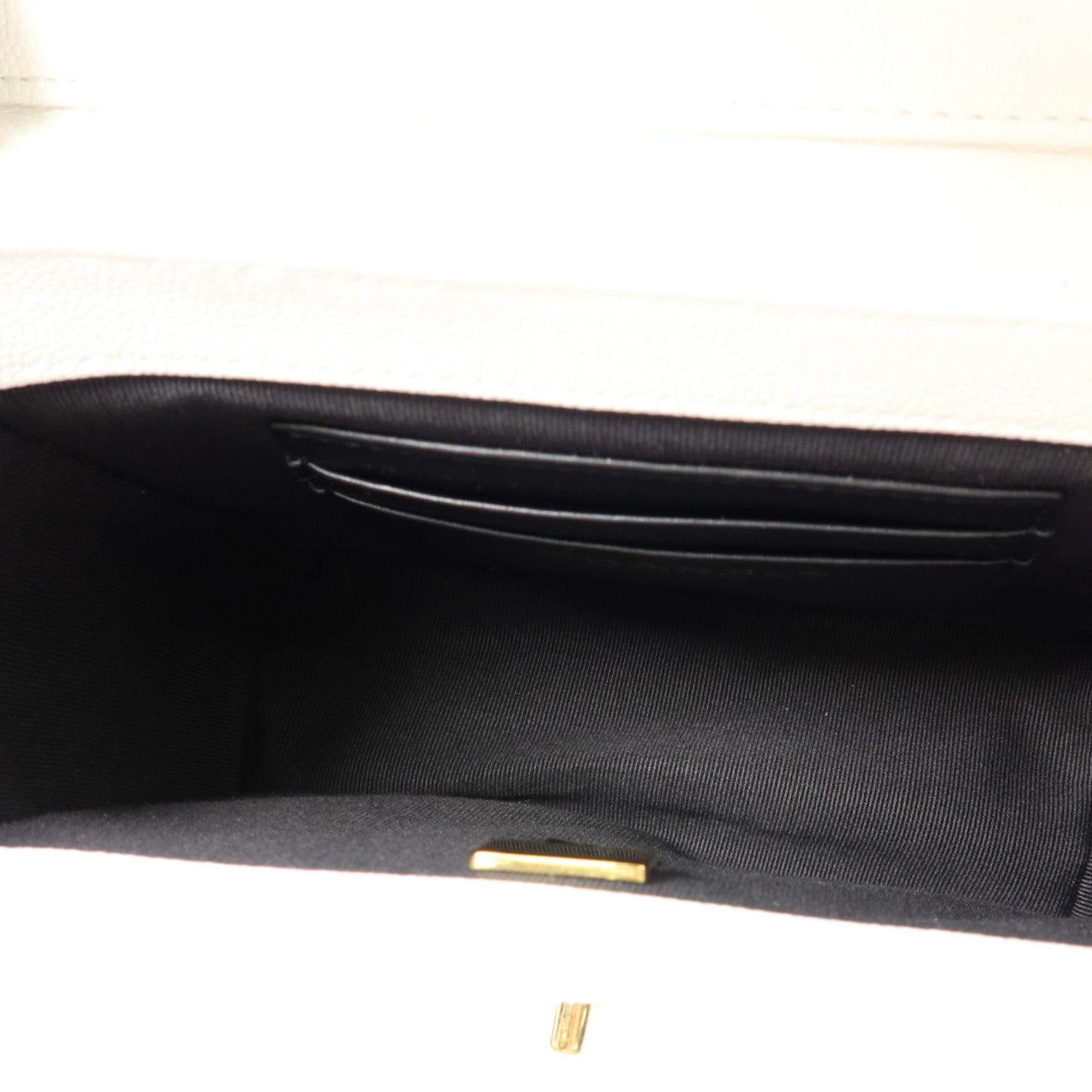 CHANEL 牛皮皮革Vanity 23C金扣鏈帶手挽肩背兩用袋