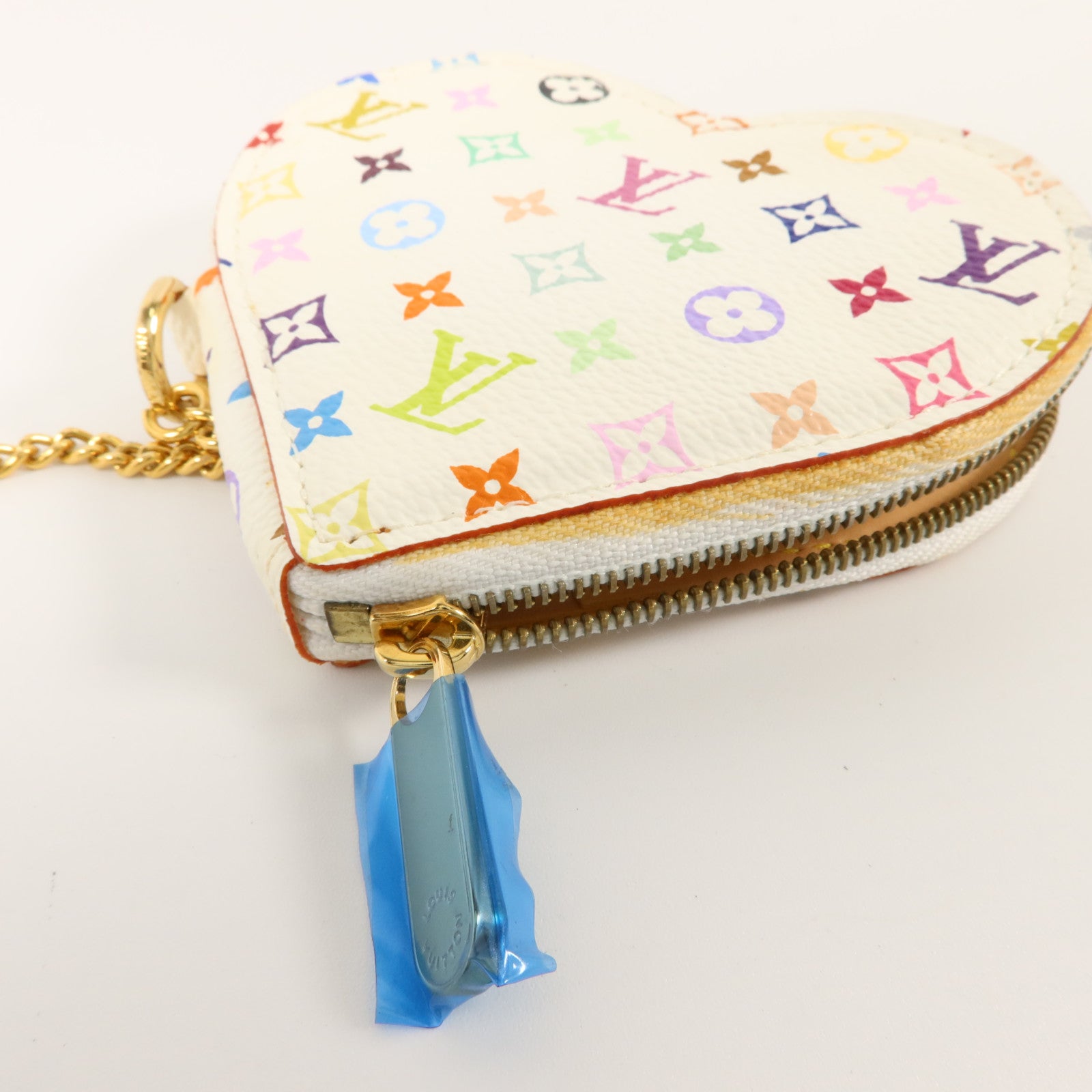 LOUIS VUITTON Monogram Multicolore Porte Monnaie Coeur金扣零錢包