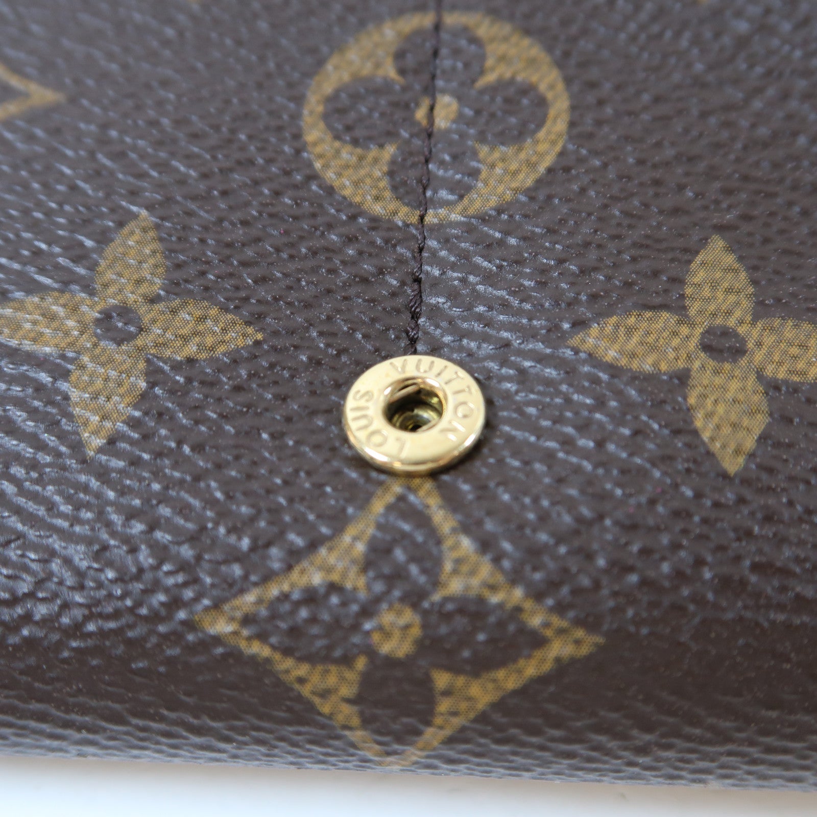 LOUIS VUITTON Monogram Sarah Wallet金扣長錢包啡色