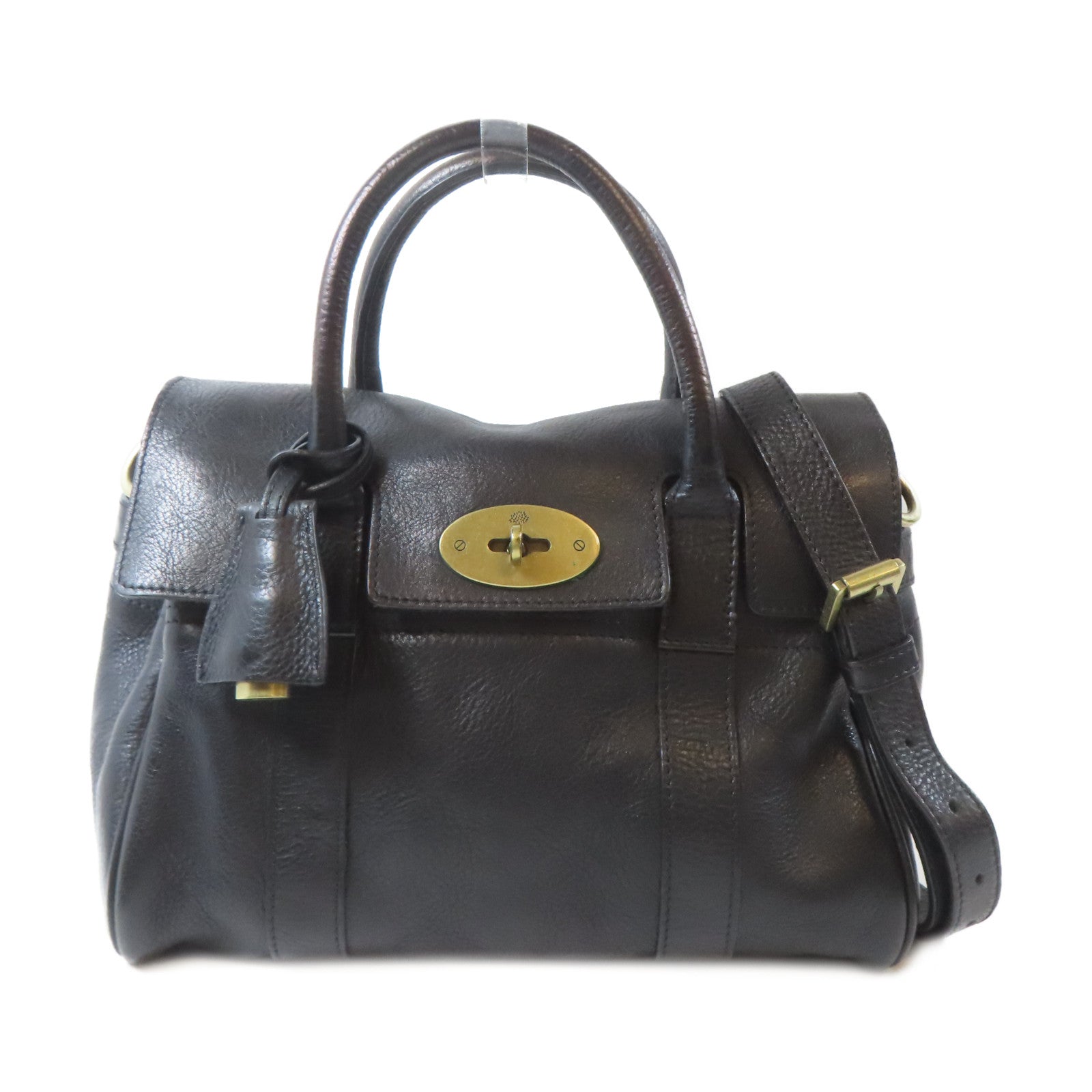 MULBERRY 皮革2 Way Shoulder Bag金扣手挽肩背兩用袋黑色