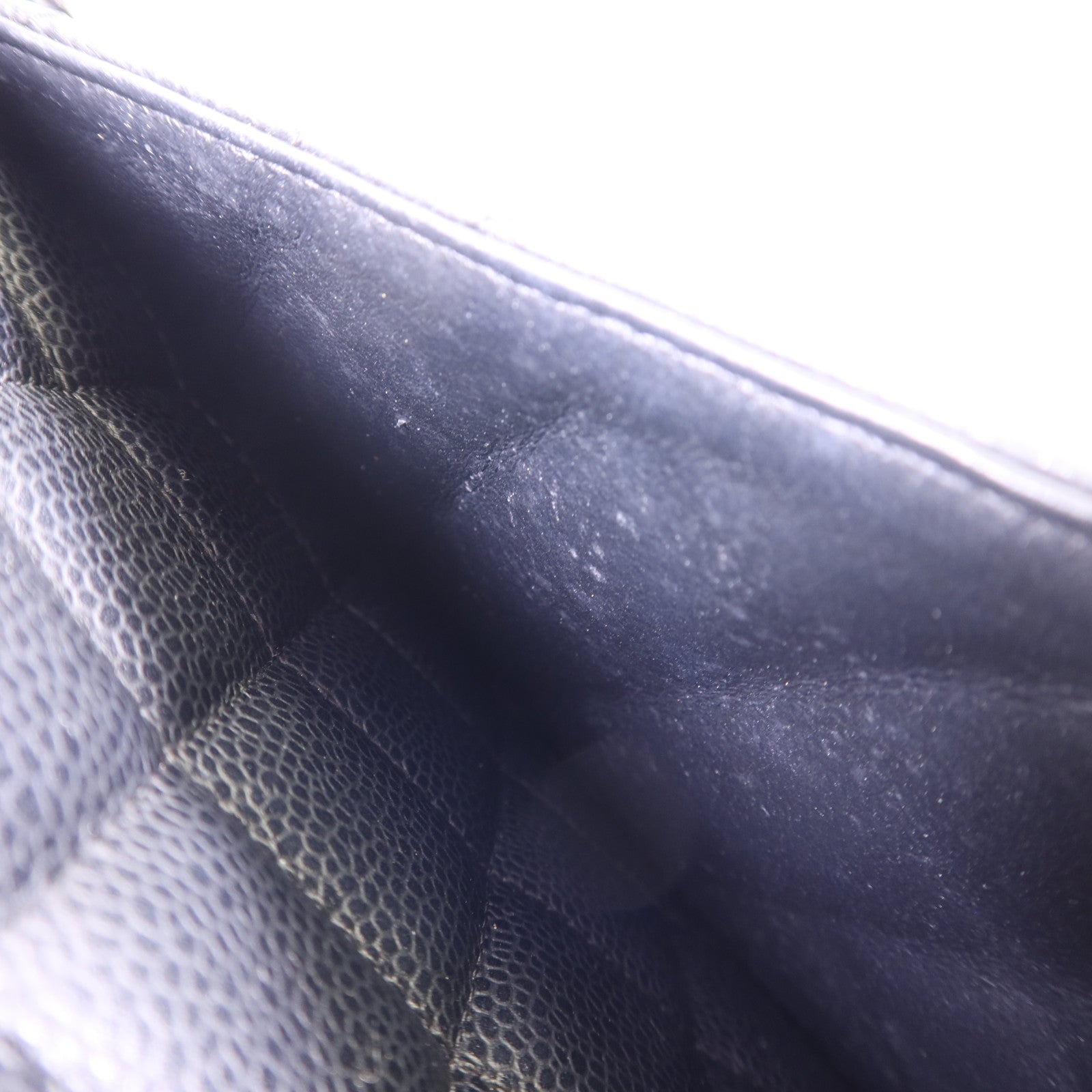 CHANEL 牛皮皮革Large Classic銀扣鏈帶肩背袋