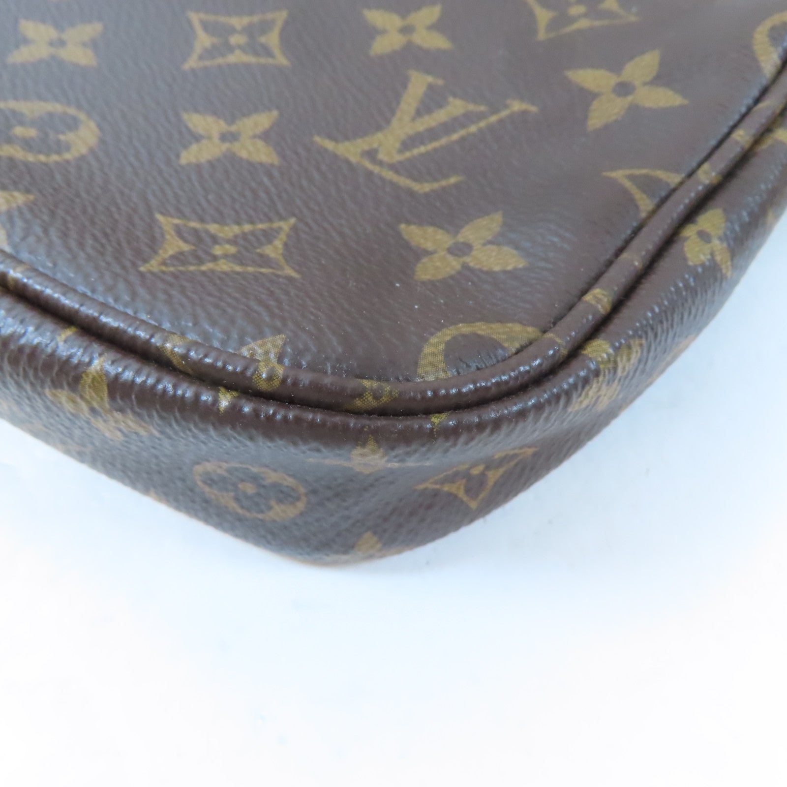 LOUIS VUITTON Monogram Multi Pochette Accessoires金扣手挽肩背兩用袋啡色