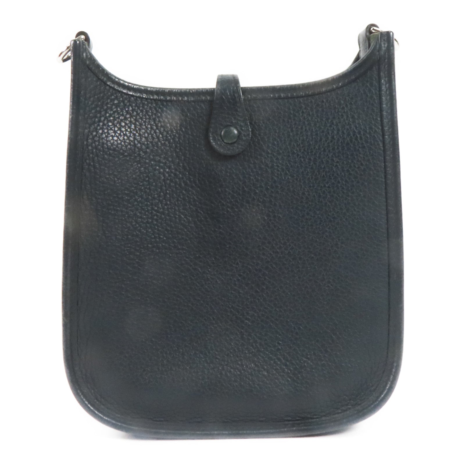 HERMES Clemence皮革Evelyne TPM銀扣肩背袋博斯普魯斯綠色