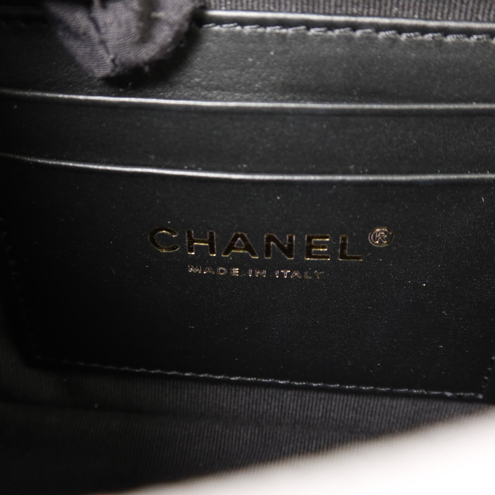 CHANEL 牛皮皮革Vanity 23C金扣鏈帶手挽肩背兩用袋