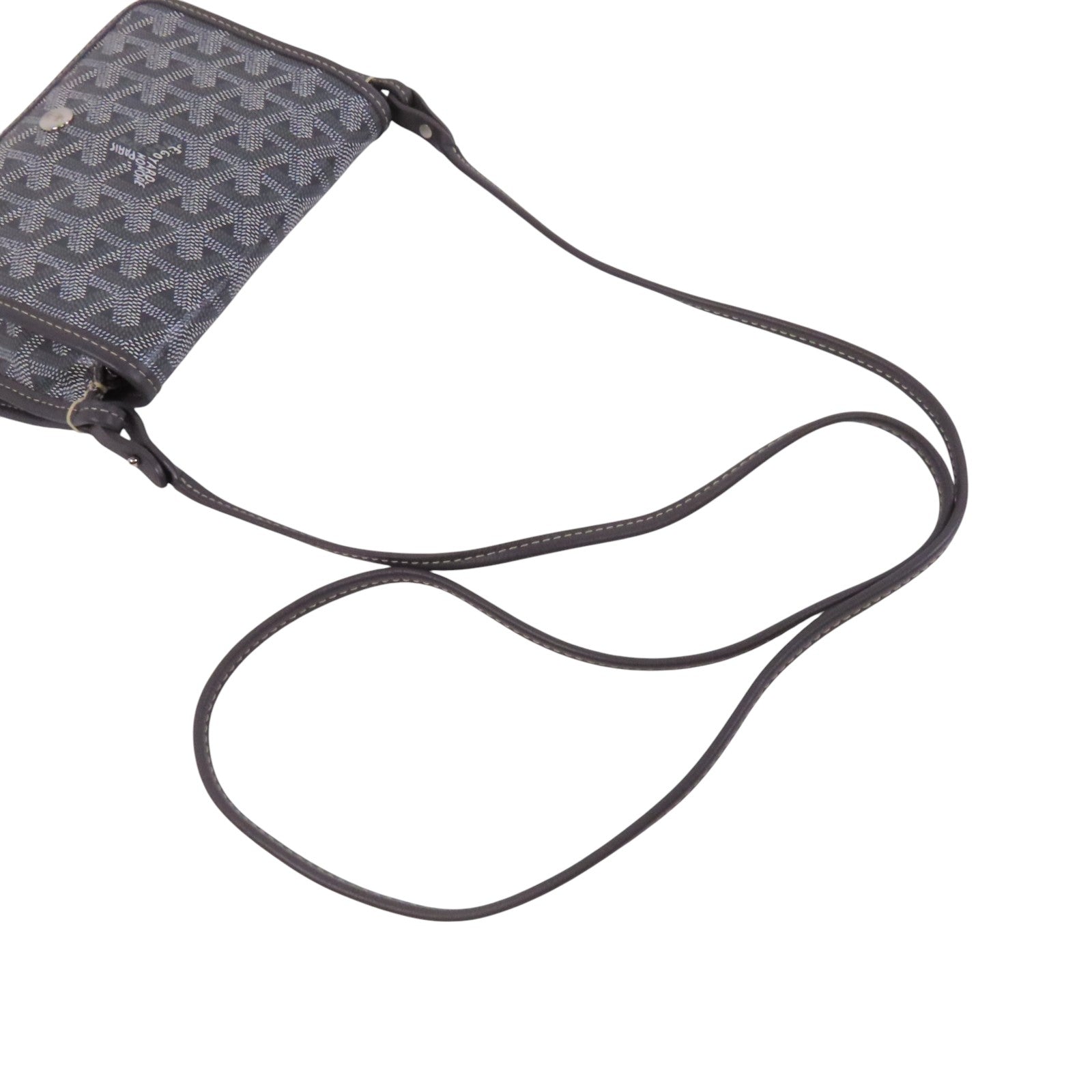GOYARD 塗層帆布Plumet Pocket Wallet銀扣錢包肩背兩用袋