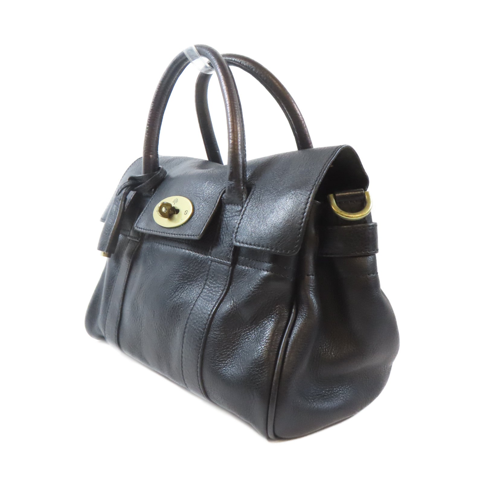 MULBERRY 皮革2 Way Shoulder Bag金扣手挽肩背兩用袋黑色