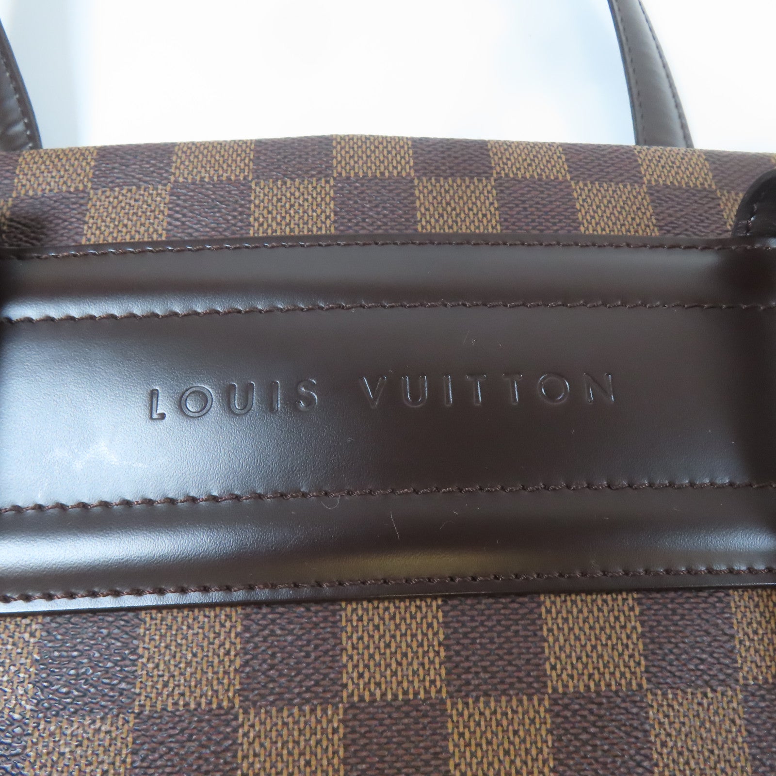 LOUIS VUITTON Damier Ebene Clifton金扣肩背袋啡色