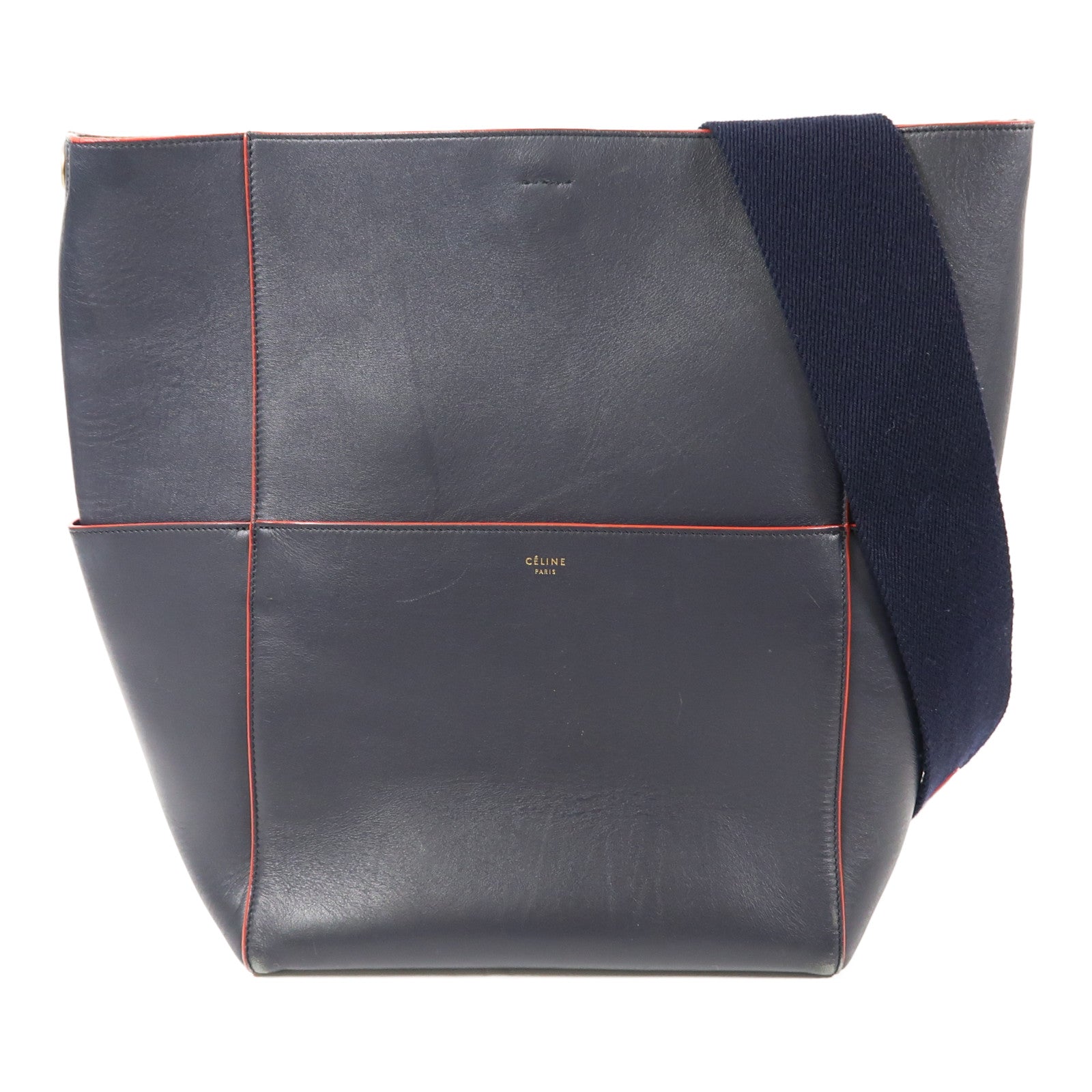 CELINE 牛皮皮革Shoulder Bag金扣肩背袋