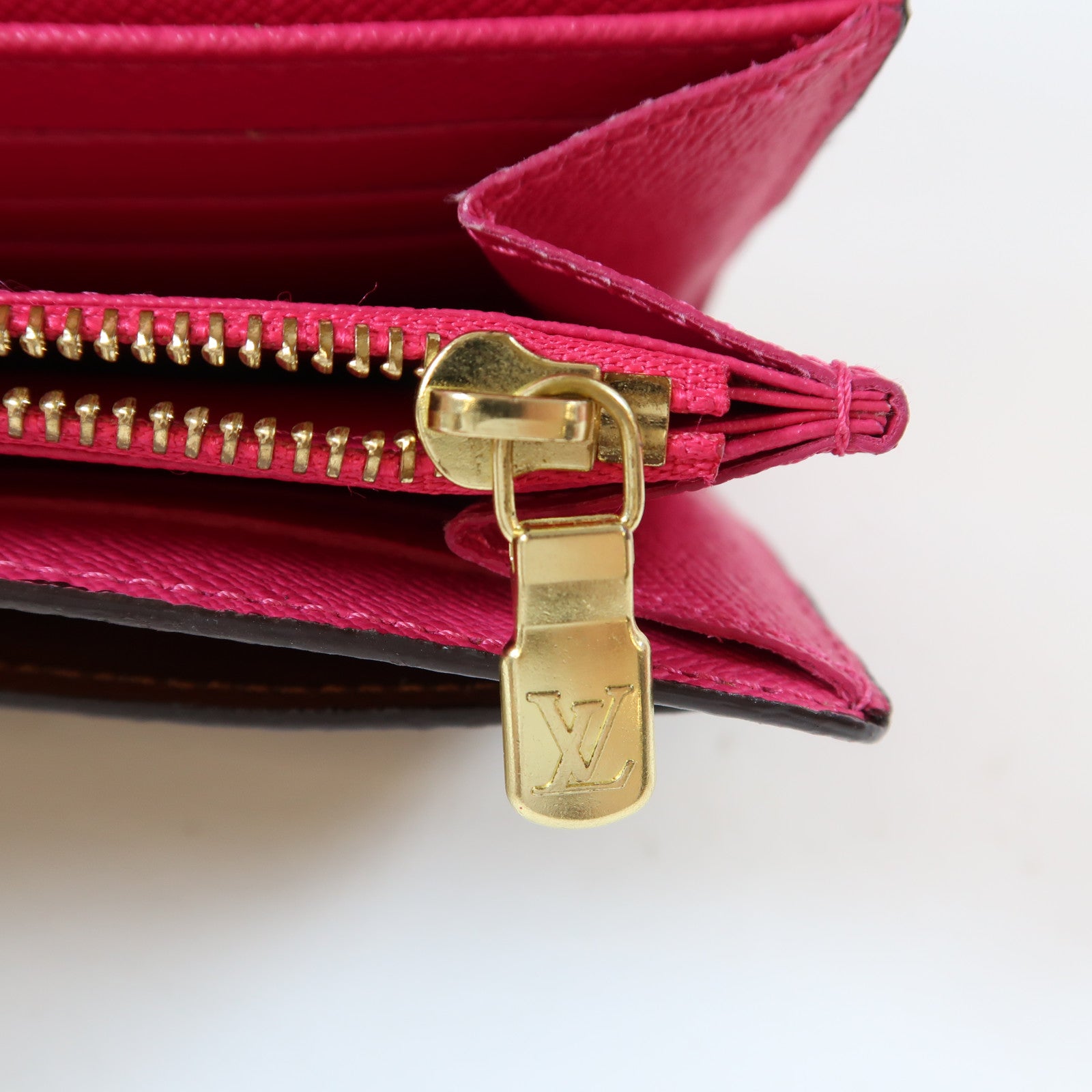 LOUIS VUITTON Monogram Sarah Wallet金扣長錢包啡色