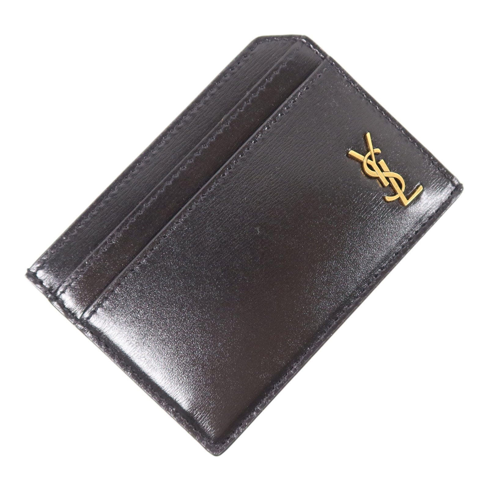 SAINT LAURENT 皮革Card Case金扣卡片套