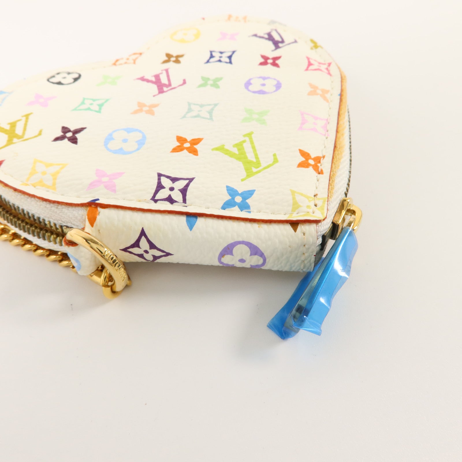 LOUIS VUITTON Monogram Multicolore Porte Monnaie Coeur金扣零錢包
