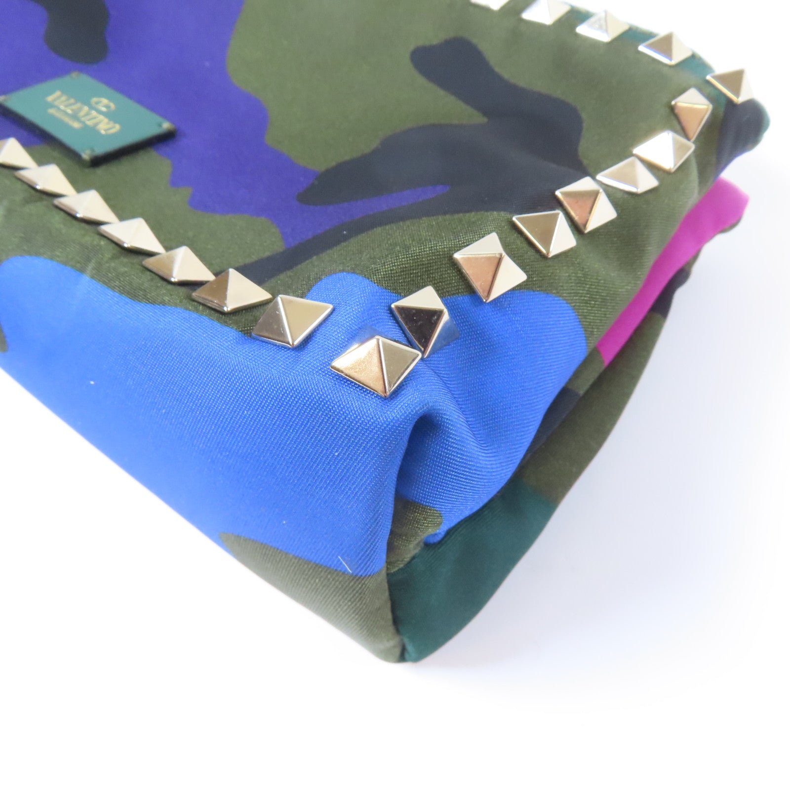 Valentino 【激減優惠】尼龍Clutch Bag金扣手拿包迷彩色